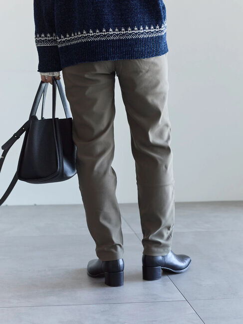 Samansa Mos2 blue「裏起毛ストレッチパンツ」|その他|