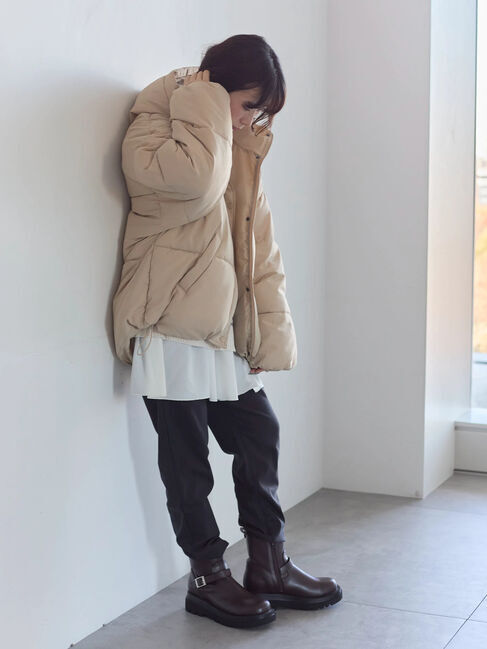 Samansa Mos2 blue「裏起毛ストレッチパンツ」|その他|