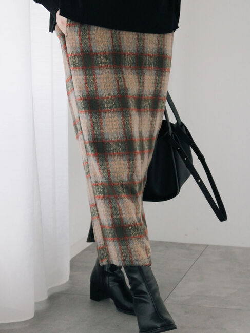 Samansa Mos2 blue「チェック柄スカート」|スカート|