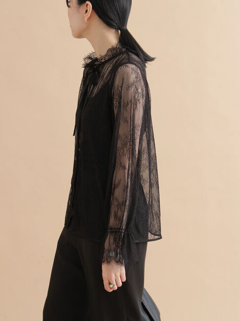 sm2rhythm「レースボウタイブラウス」|シャツ・ブラウス|