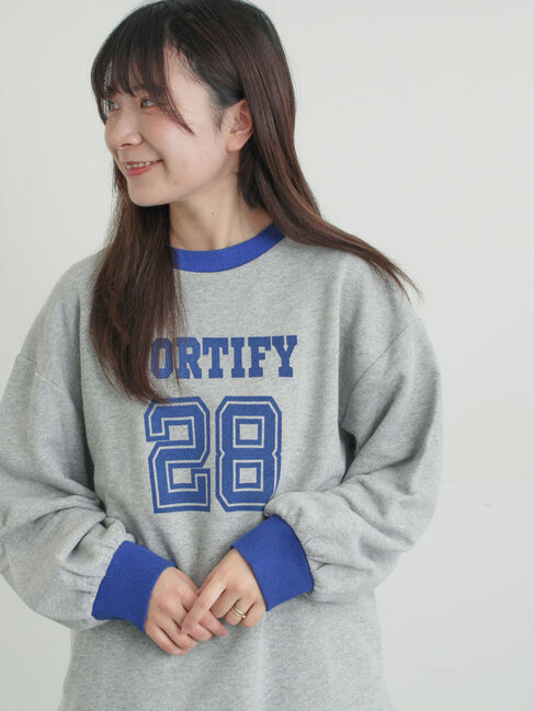 Samansa Mos2「リンガーロゴスウェット」|Tシャツ・カットソー|