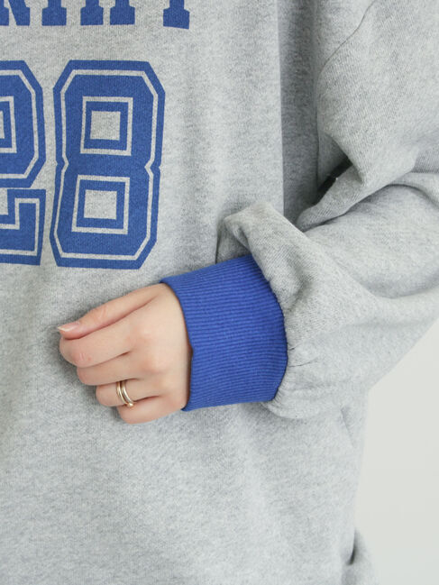 Samansa Mos2「リンガーロゴスウェット」|Tシャツ・カットソー|