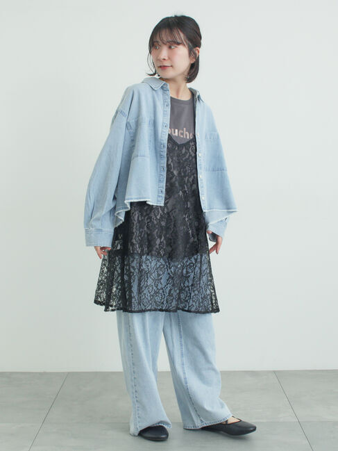 Samansa Mos2「前後2WAYレースキャミソール」|シャツ・ブラウス|