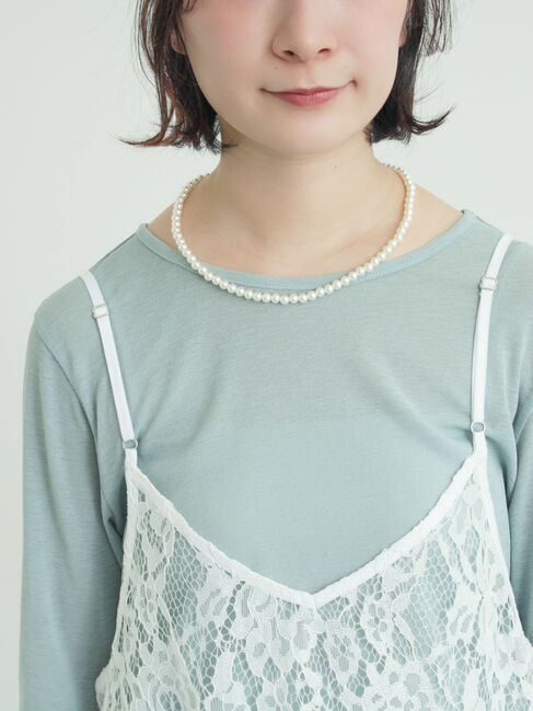 Samansa Mos2「前後2WAYレースキャミソール」|シャツ・ブラウス|