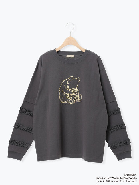 Samansa Mos2「【Disney】くまのプーさん袖フリルロンT」|Tシャツ・カットソー|