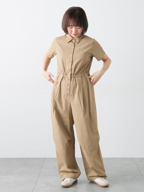 Samansa Mos2「ジャンプスーツ」|オールインワン|ベージュ