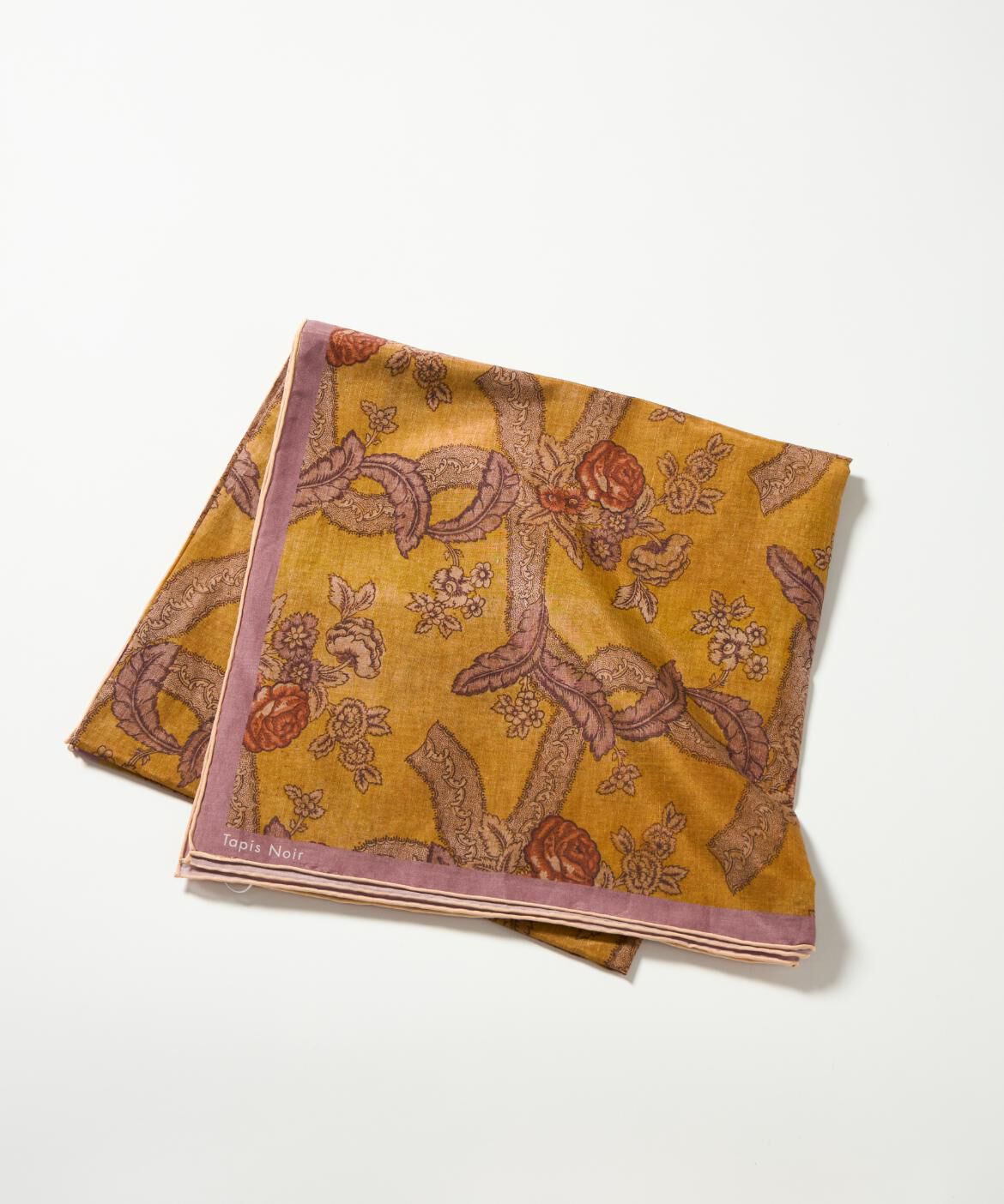 INED「《FAVORITE》Large Light Yellow スカーフ《Tapis Noir》」|バンダナ・スカーフ|