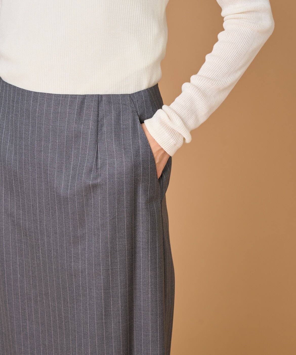 INED「シルクウールタイトスカート《Loro Piana》」|タイト|