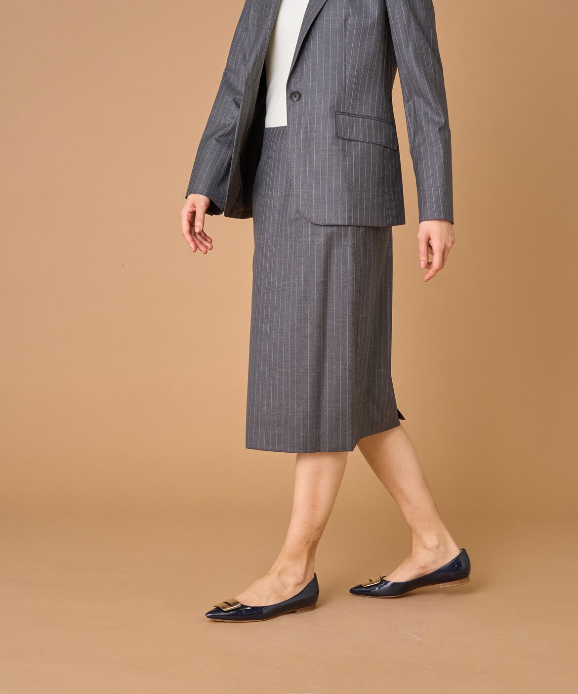 INED「シルクウールタイトスカート《Loro Piana》」|タイト|