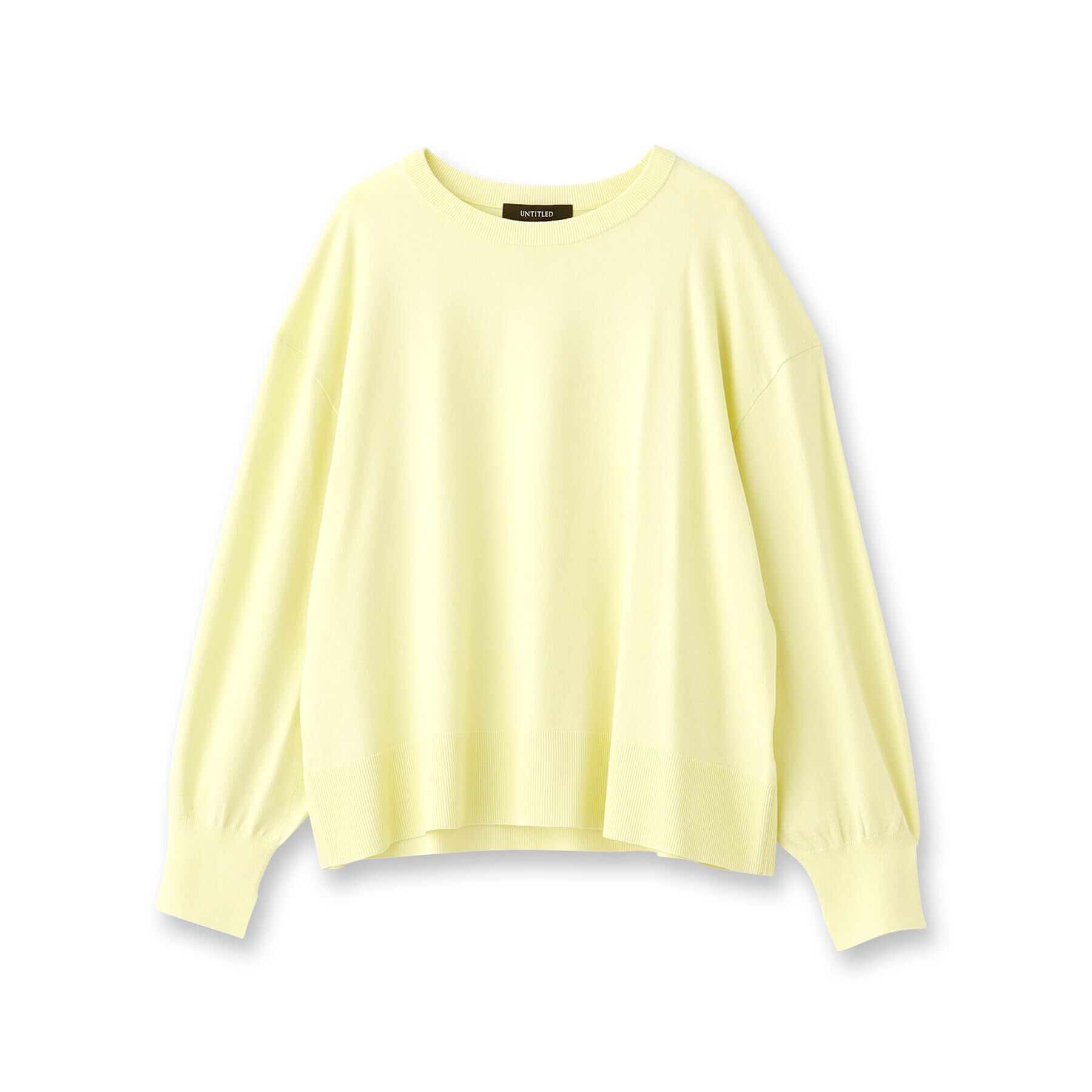 UNTITLED「【洗える/オンオフ使える】袖リブスリットストレッチニット」|ニット・セーター|