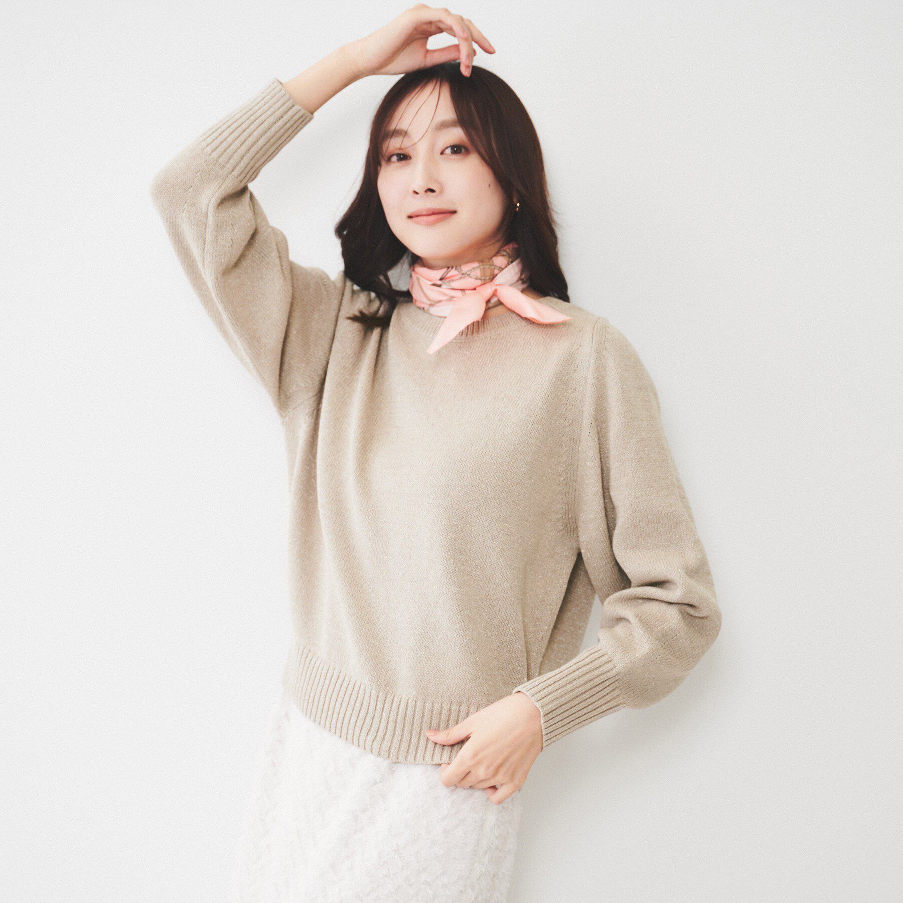 UNTITLED「【アンサンブル可能/ラメ調】シャイニーセミラグランプルオーバーニット」|ニット・セーター|