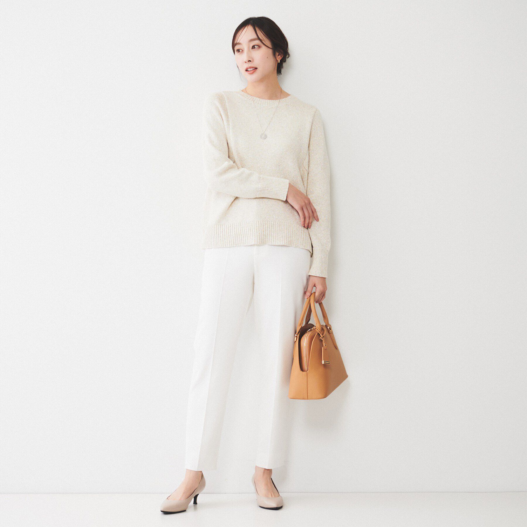 UNTITLED「【後ろウエストゴム/きれいめ】ストレッチ テーパードパンツ」|その他|