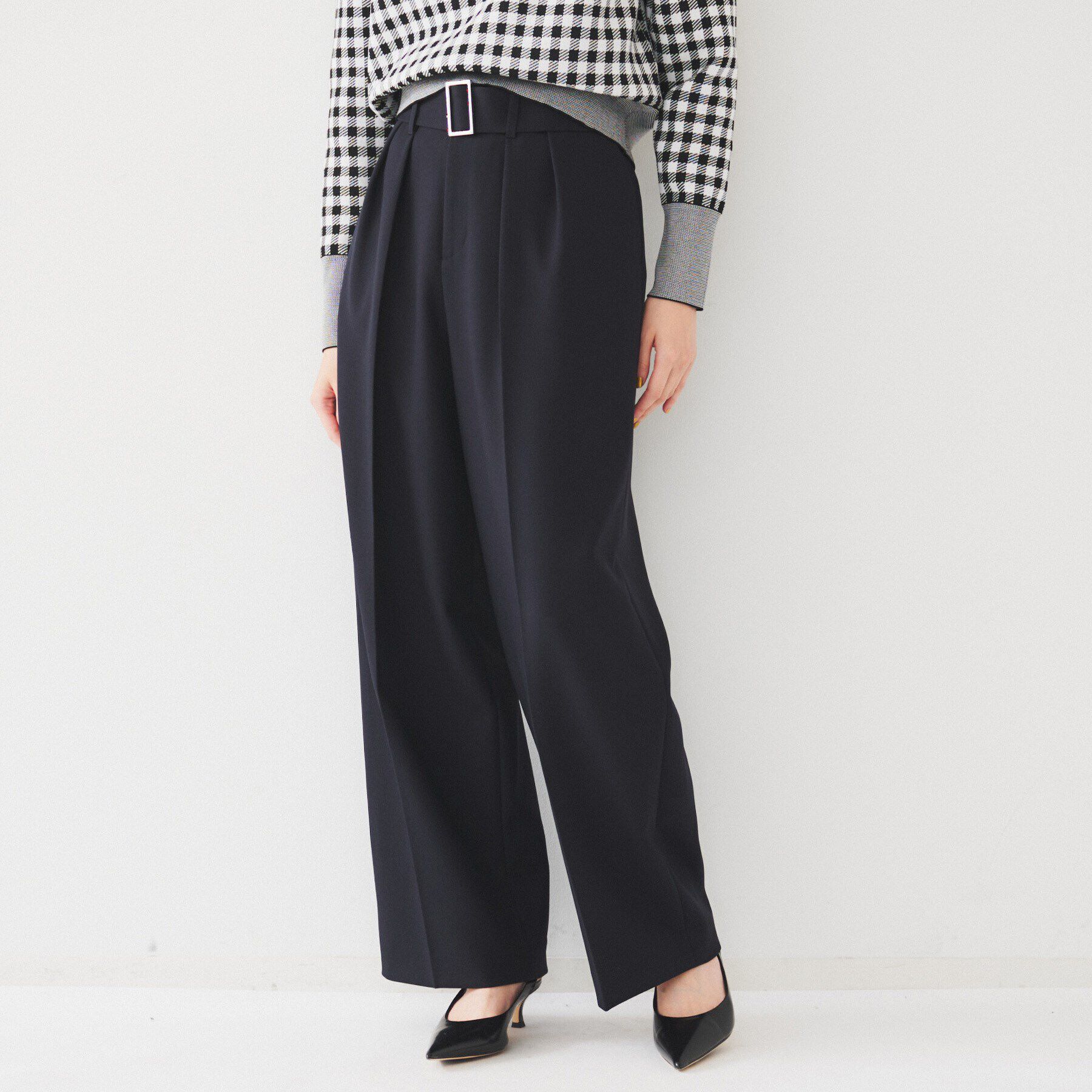 UNTITLED「ベルト付き2タックパンツ」|その他|