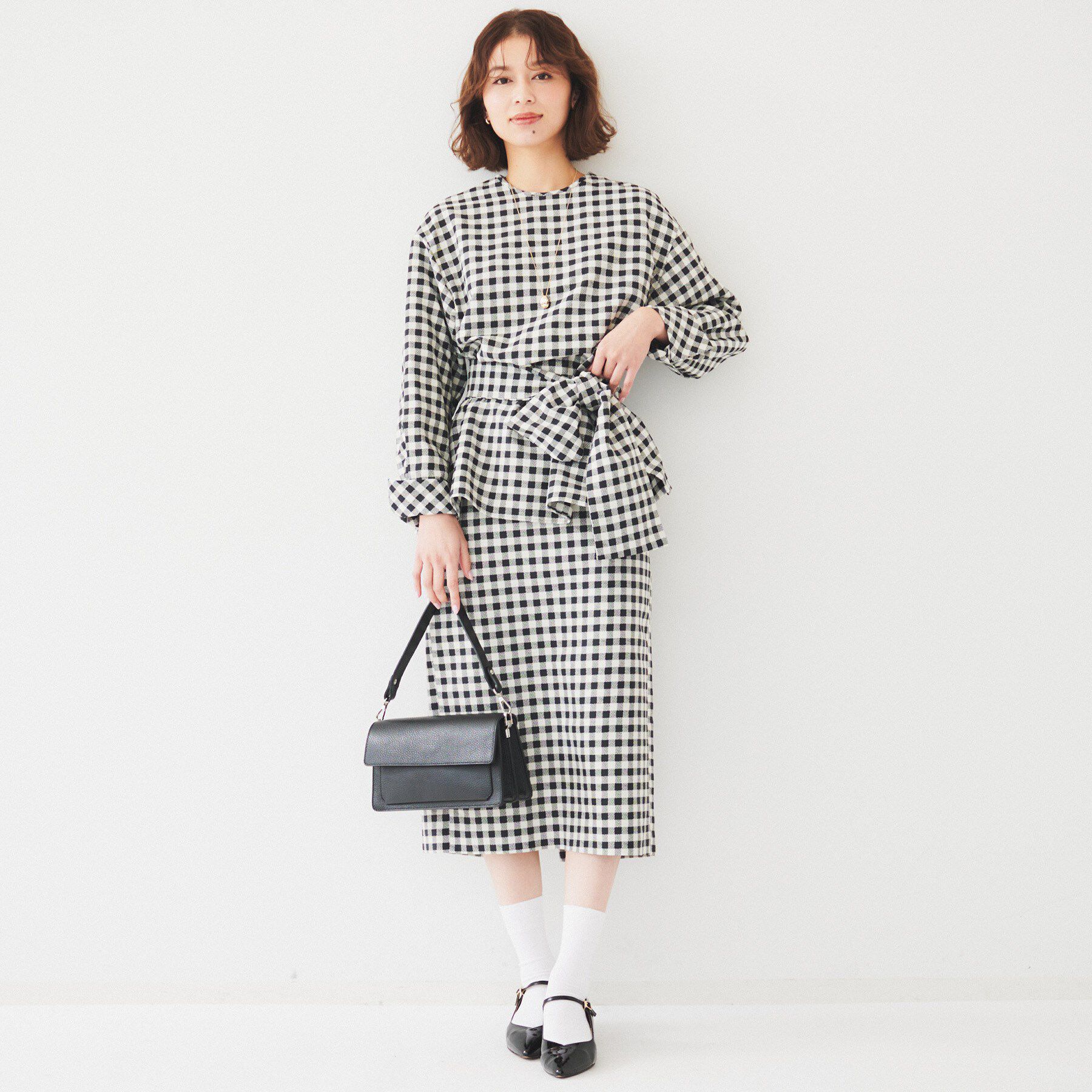 UNTITLED「【セットアップ可能】ギンガムチェック ブラウス」|シャツ・ブラウス|