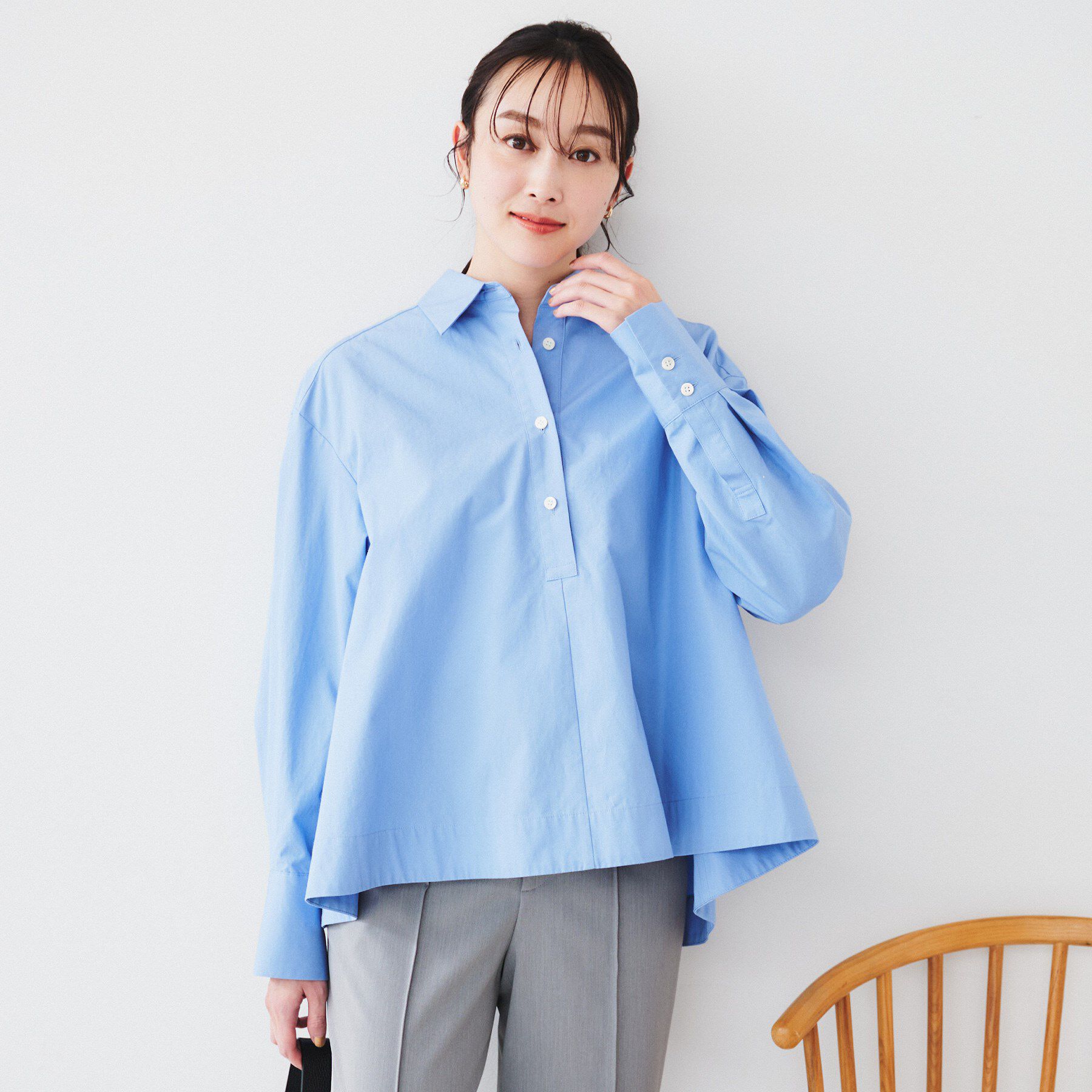 UNTITLED「【体型カバー】タイプライター テントシャツ」|シャツ・ブラウス|