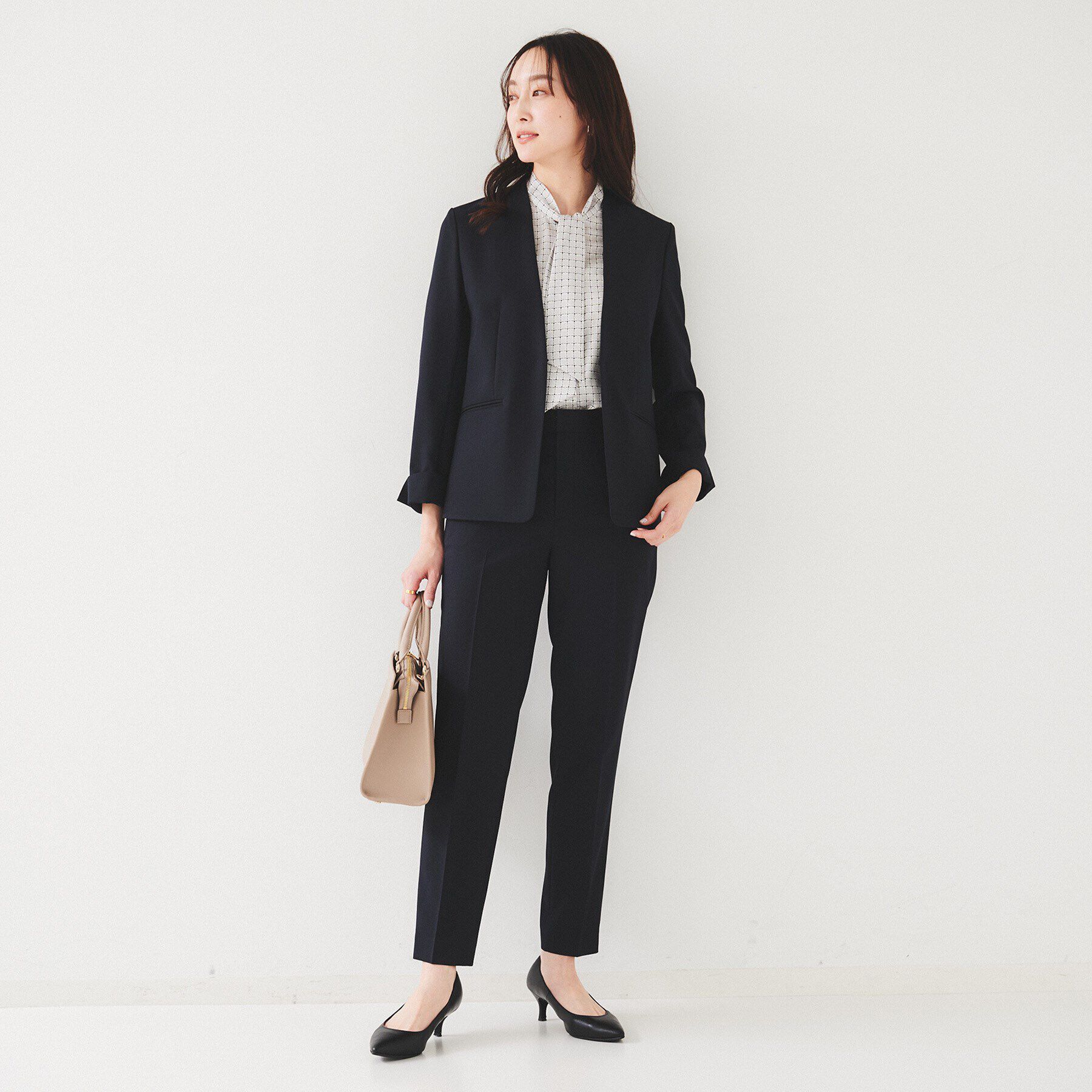 UNTITLED「【セットアップ可能】リネンライク テーパードパンツ」|その他|