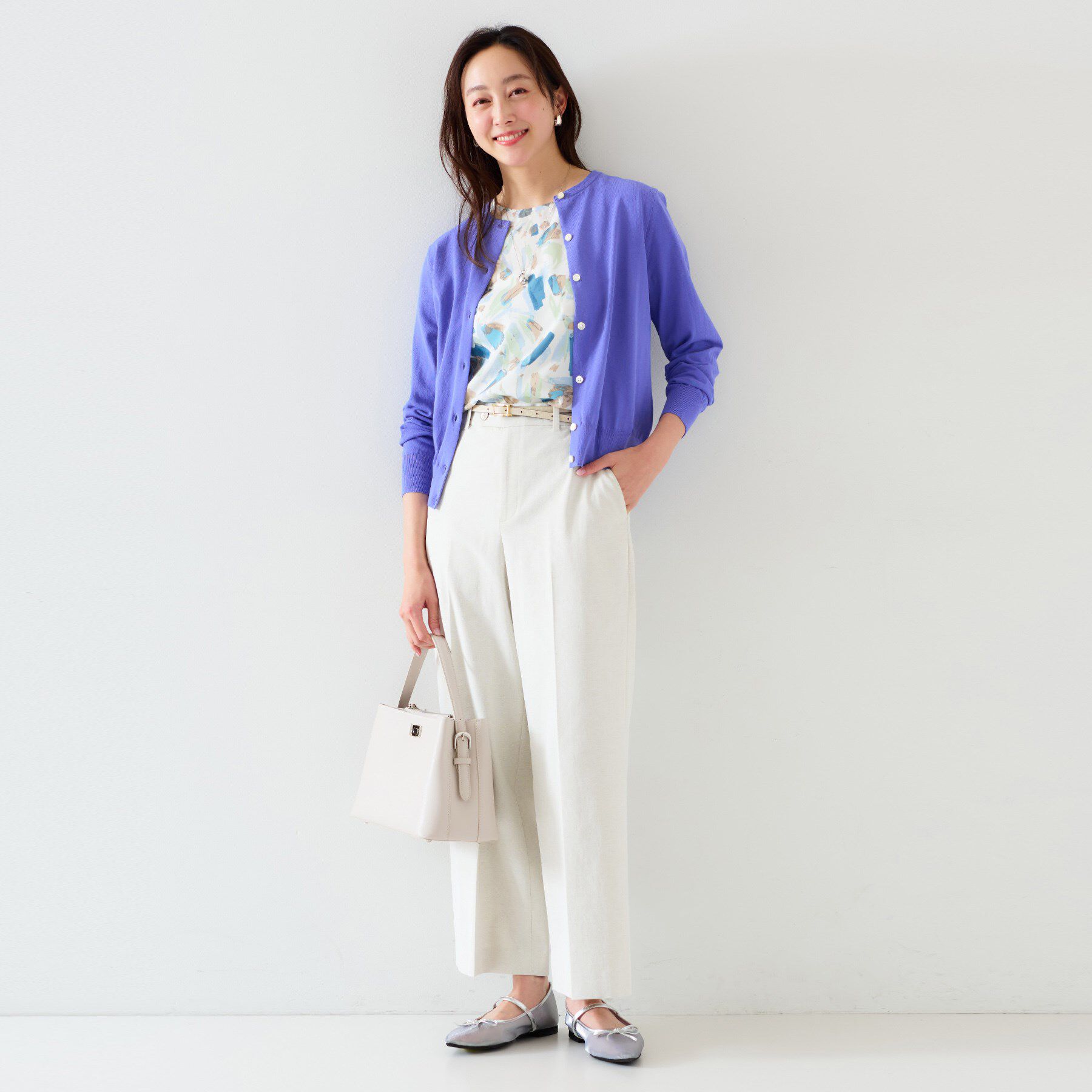 UNTITLED「【11色展開/コットン100/アンサンブル可能】クルーカーディガン」|カーディガン|