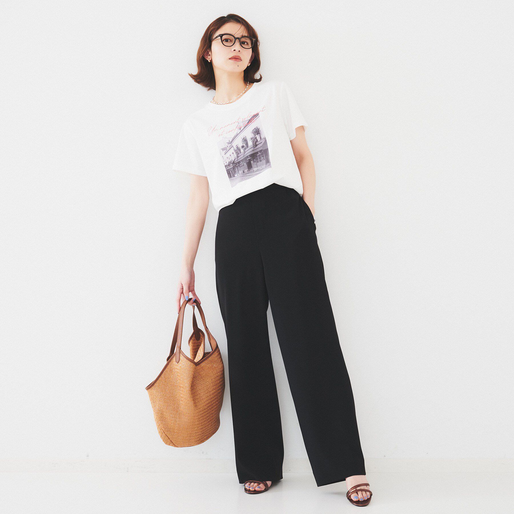 UNTITLED「【洗える/ロゴ】プリントジャージTシャツ」|Tシャツ・カットソー|