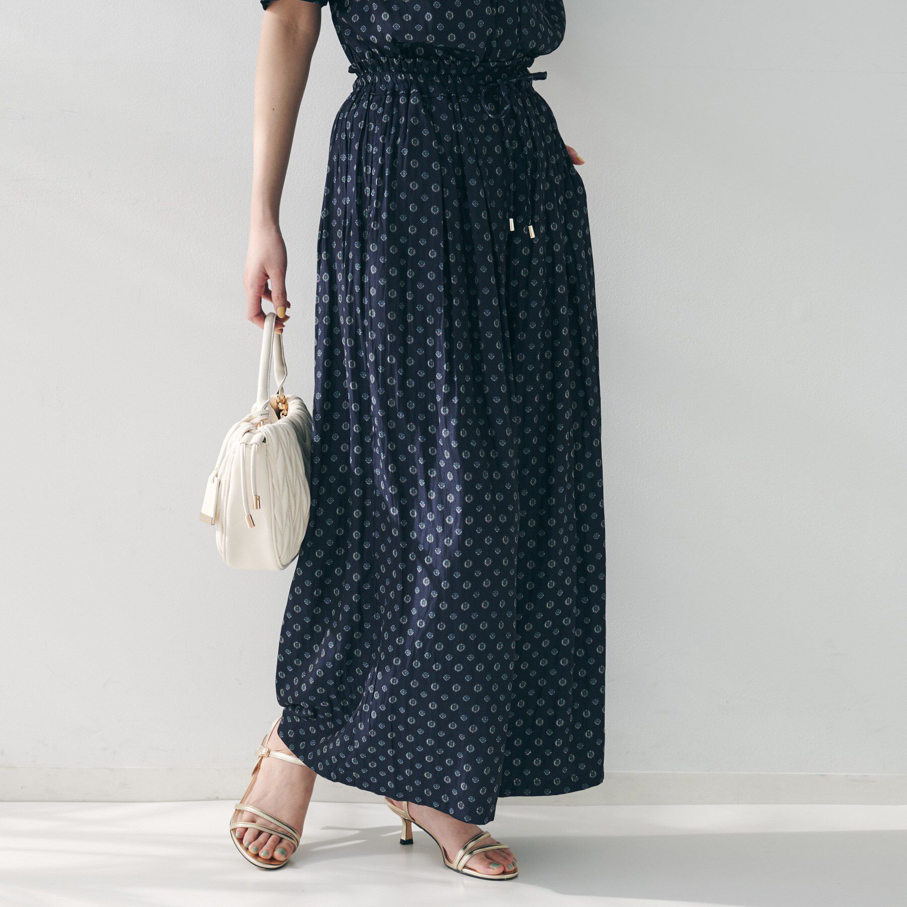 UNTITLED「【セットアップ可能/ウエストゴム】小紋柄パンツ」|その他|