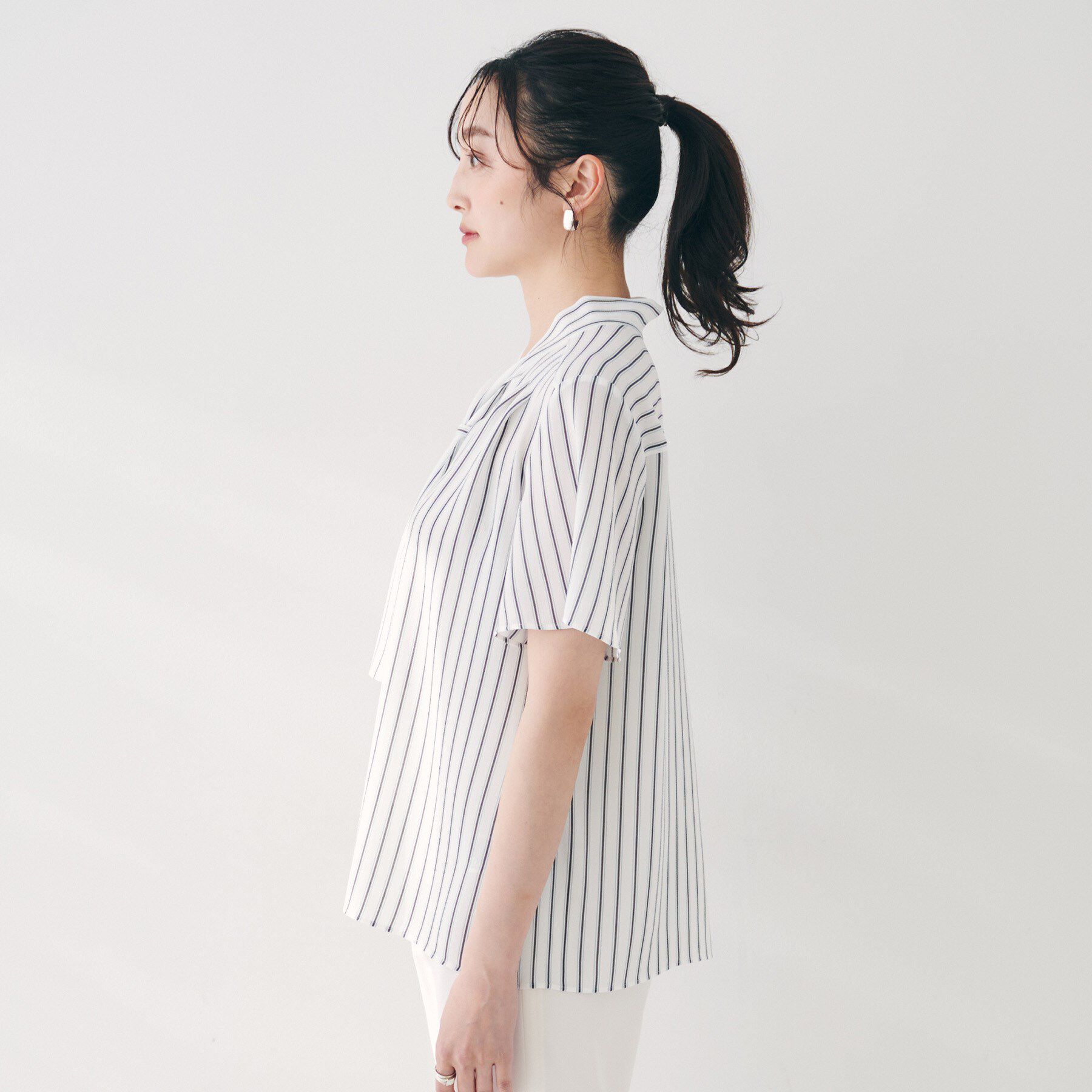 UNTITLED「【通勤/オフィス/二の腕カバー】ボウタイブラウス」|シャツ・ブラウス|