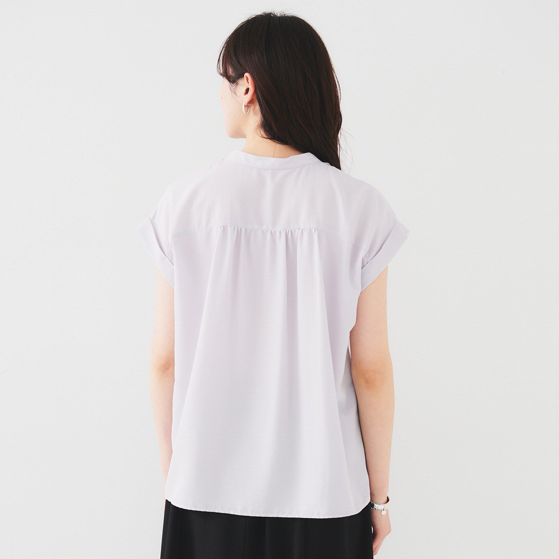 UNTITLED「【吸水速乾/UVケア】フィブリルフリルブラウス」|シャツ・ブラウス|