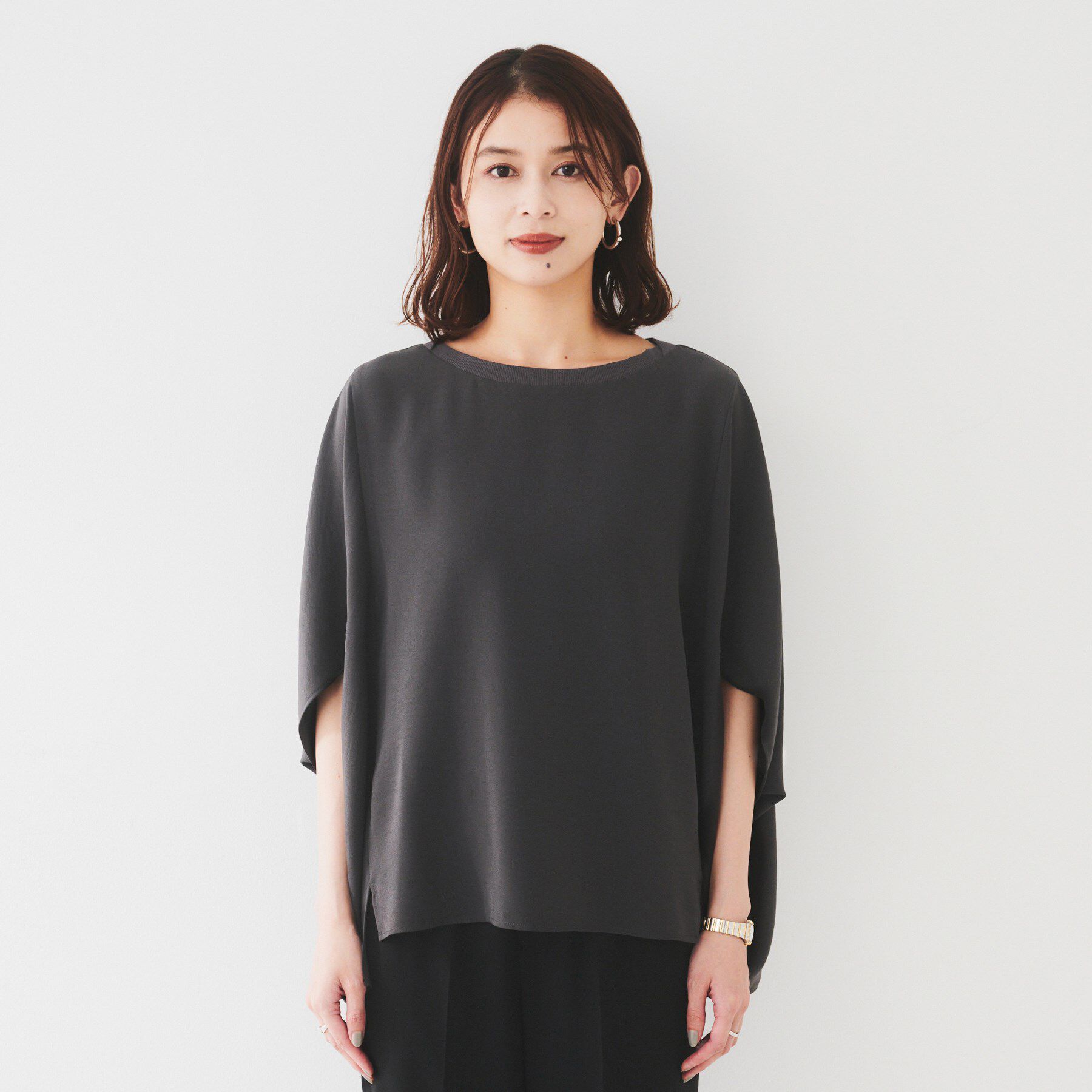 UNTITLED「【UVカット/接触冷感/吸水速乾/ストレッチ性】ドルマンプルオーバー」|Tシャツ・カットソー|