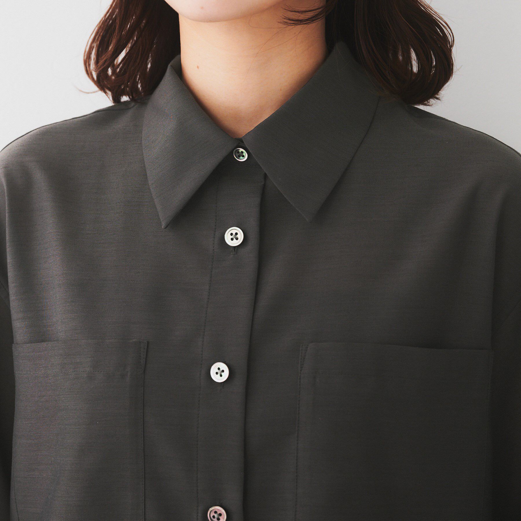 UNTITLED「【前開き/洗える】ショート丈シアーシャツ」|シャツ・ブラウス|