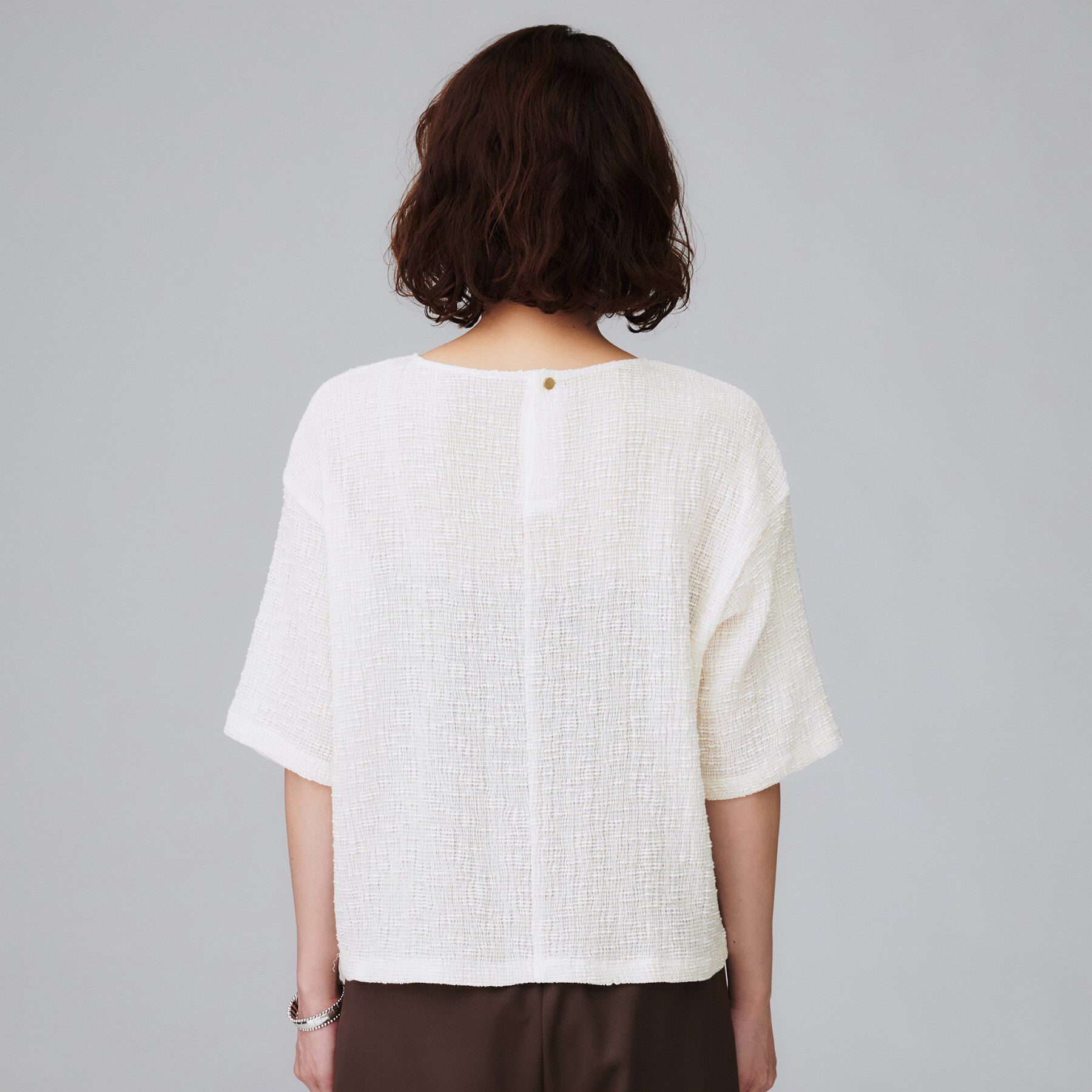 UNTITLED「【五分袖/ジャージトップス】スラブカールマイヤープルオーバー」|Tシャツ・カットソー|