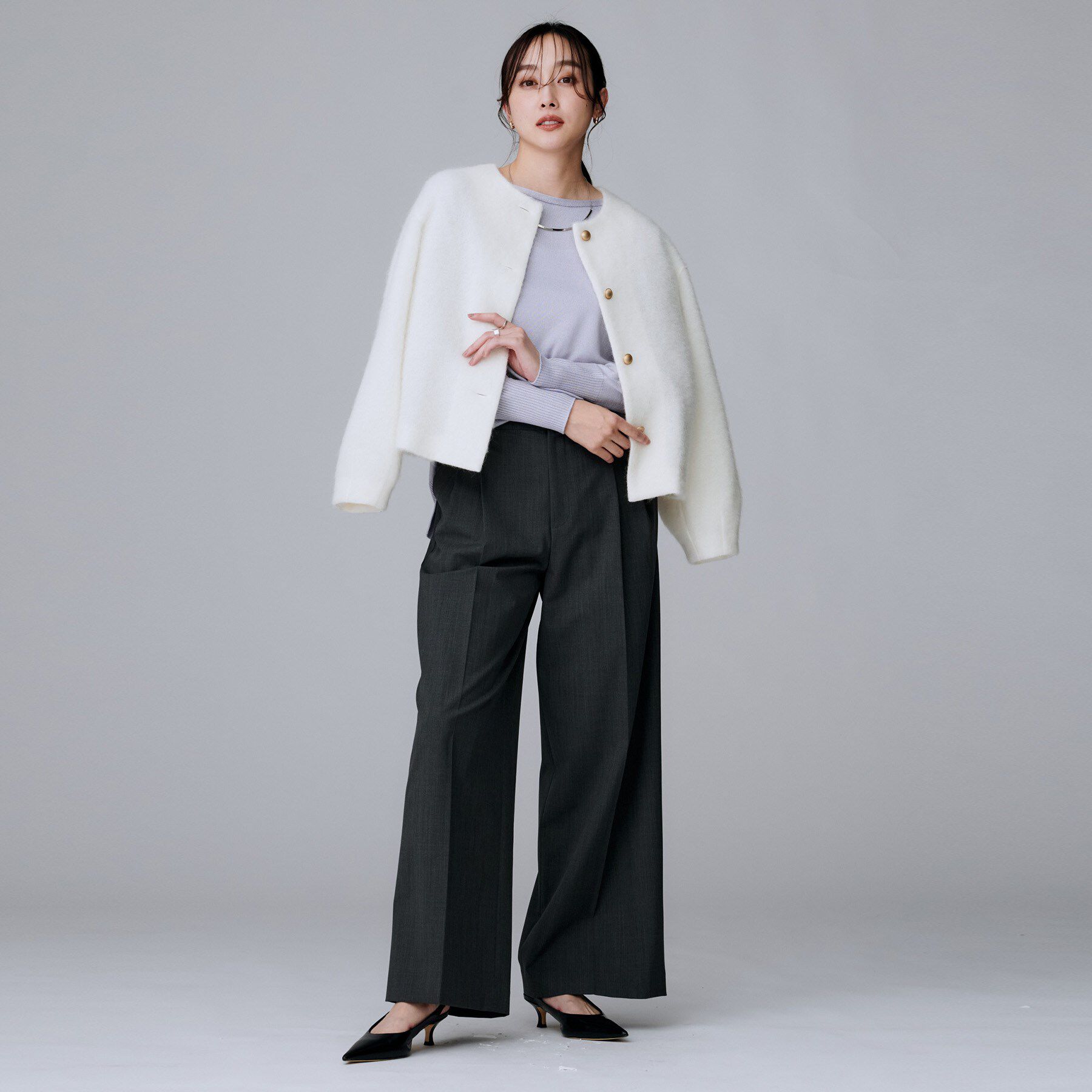 UNTITLED「【8色展開/体型カバー】魅せるタイムレスニット」|ニット・セーター|