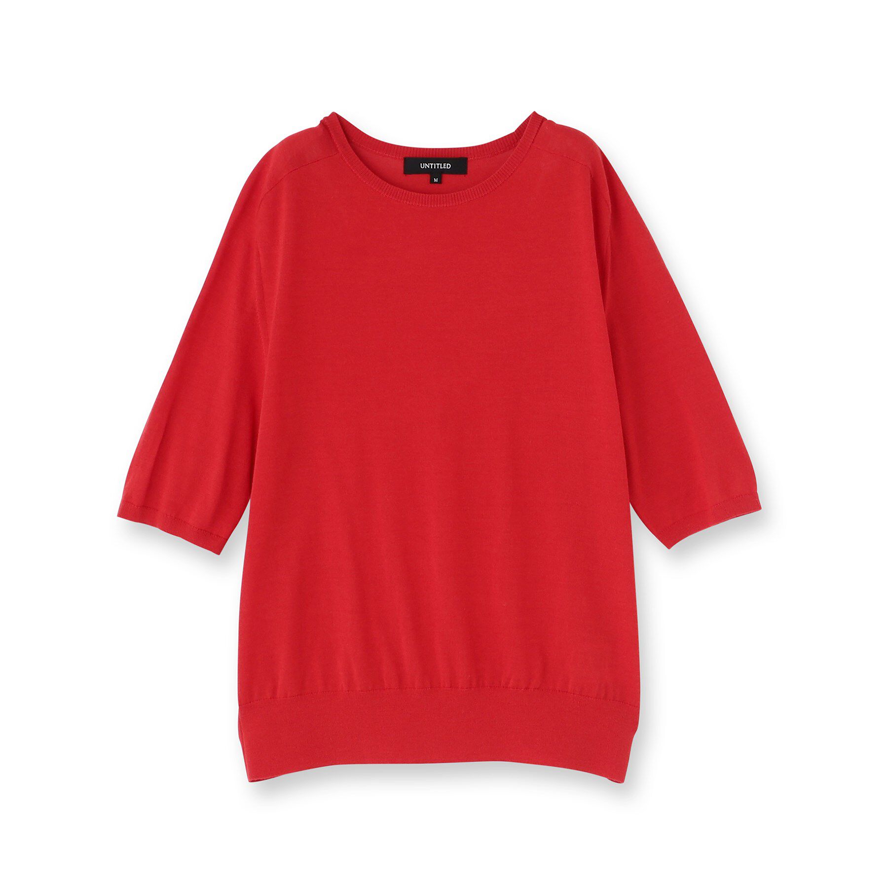 UNTITLED「【アンサンブル可/六分袖/洗える】ウールシルクニット」|ニット・セーター|