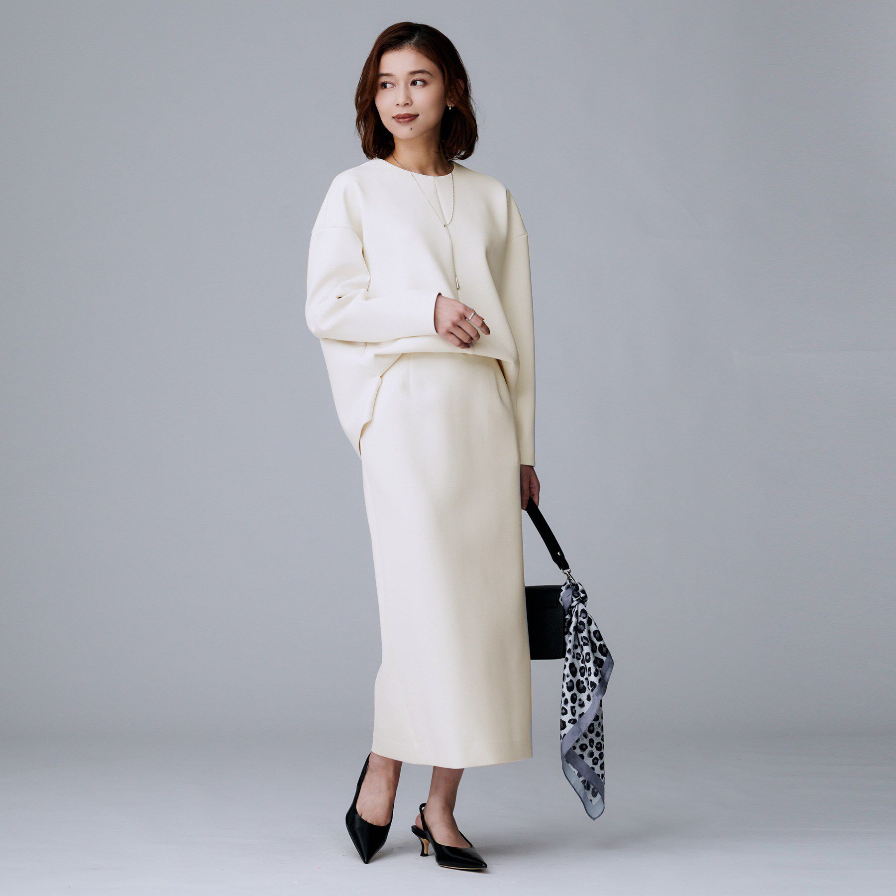 UNTITLED「【セットアップ可/洗える/ウエストゴム】ダンボールジャージスカート」|スカート|