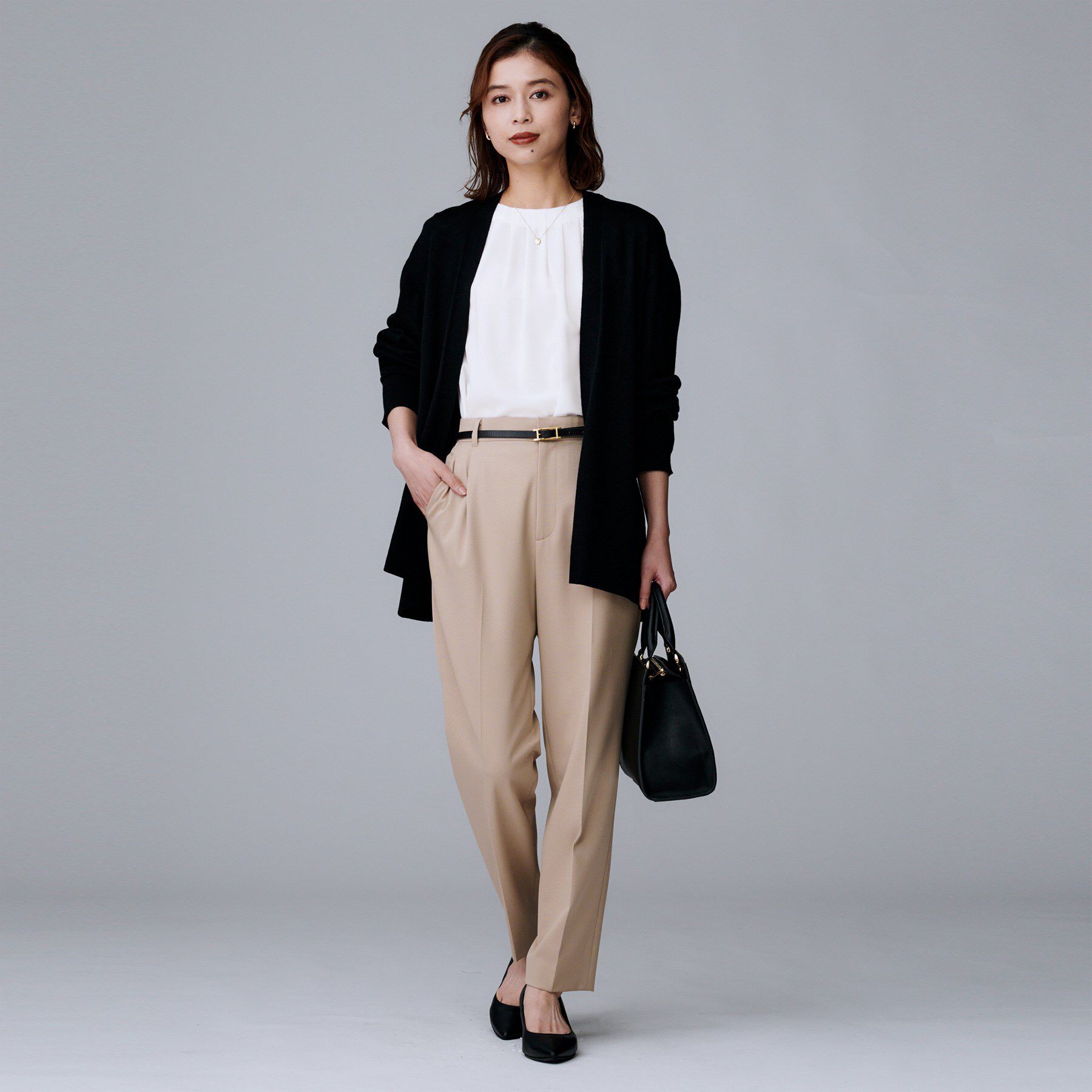 UNTITLED「【洗える/フォーマル/スーツインナー】タックブラウス」|シャツ・ブラウス|