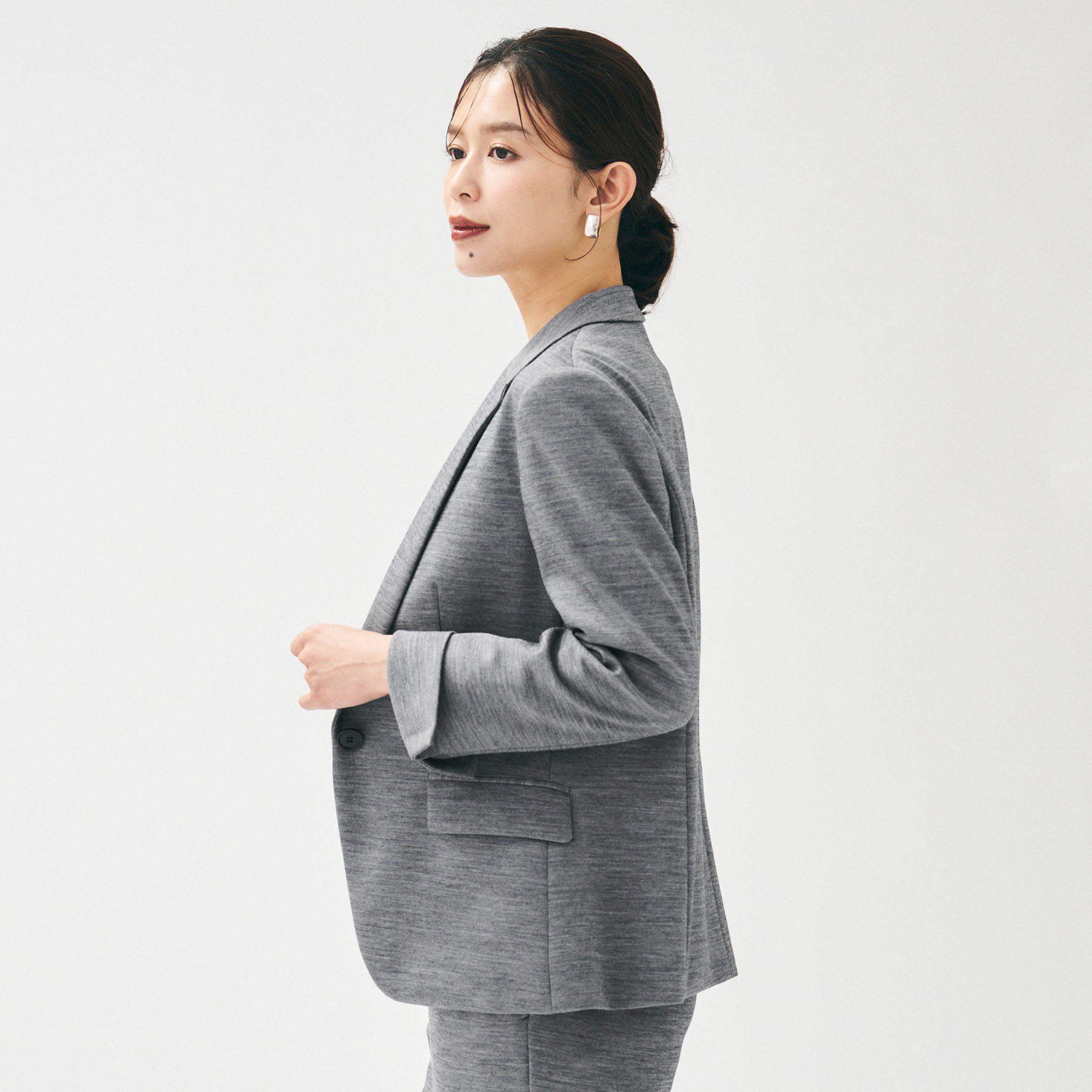 UNTITLED「【洗えるスーツ／ストレッチ】ウール混ジャージ テーラードジャケット」|テーラードジャケット|