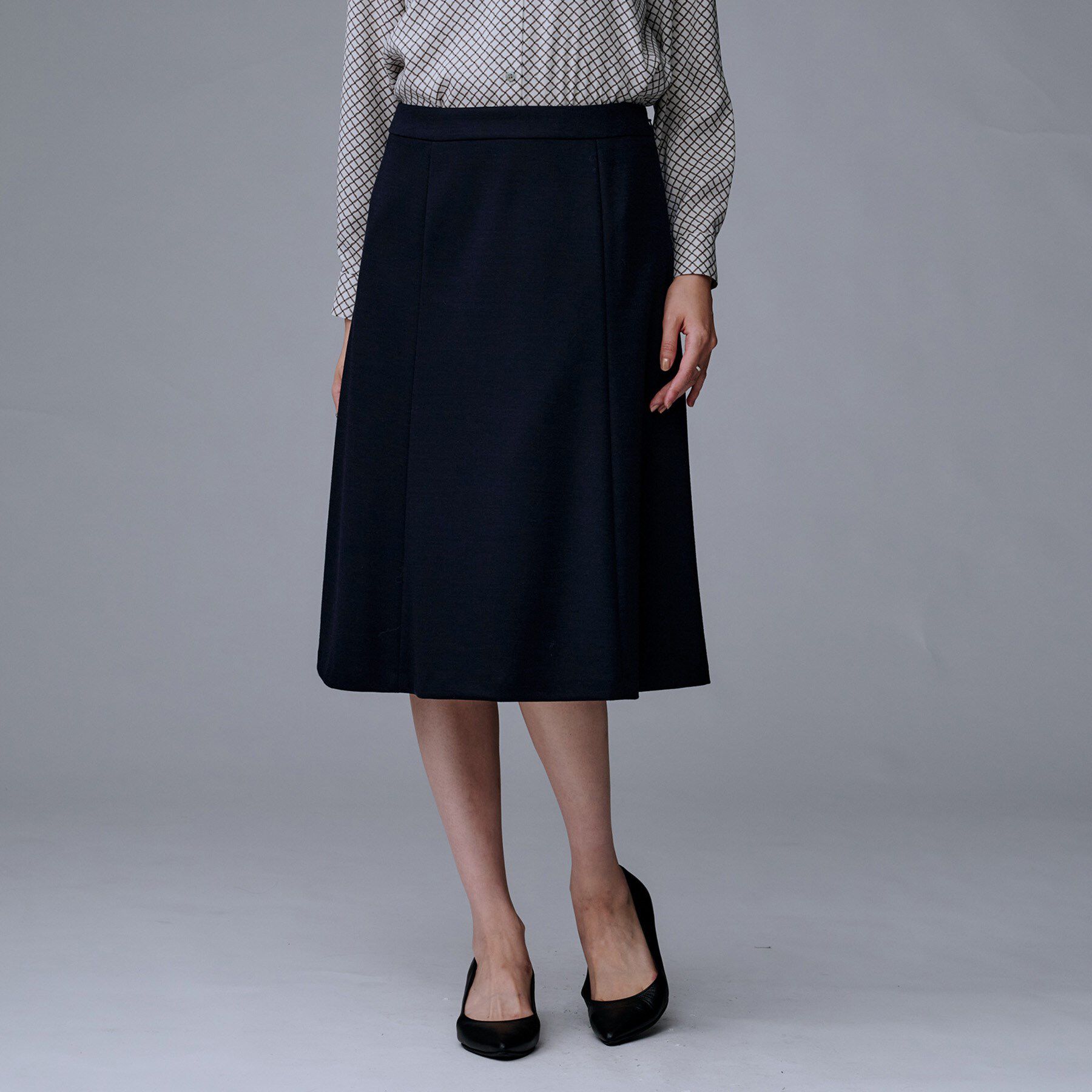 UNTITLED「【洗えるスーツ/ストレッチ】ウール混ジャージ マーメイドスカート」|スカート|