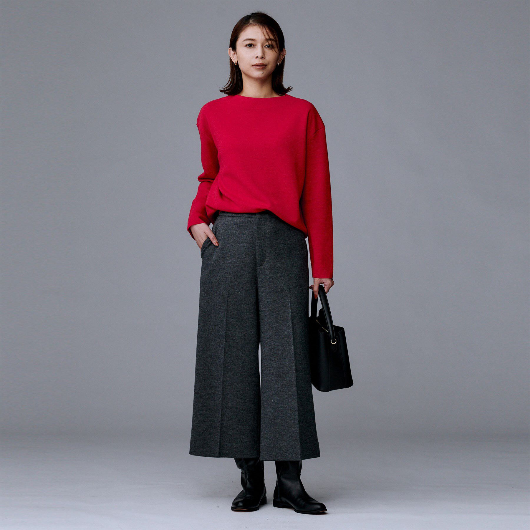 UNTITLED「【洗える】モックネックミラノリブニット」|ニット・セーター|