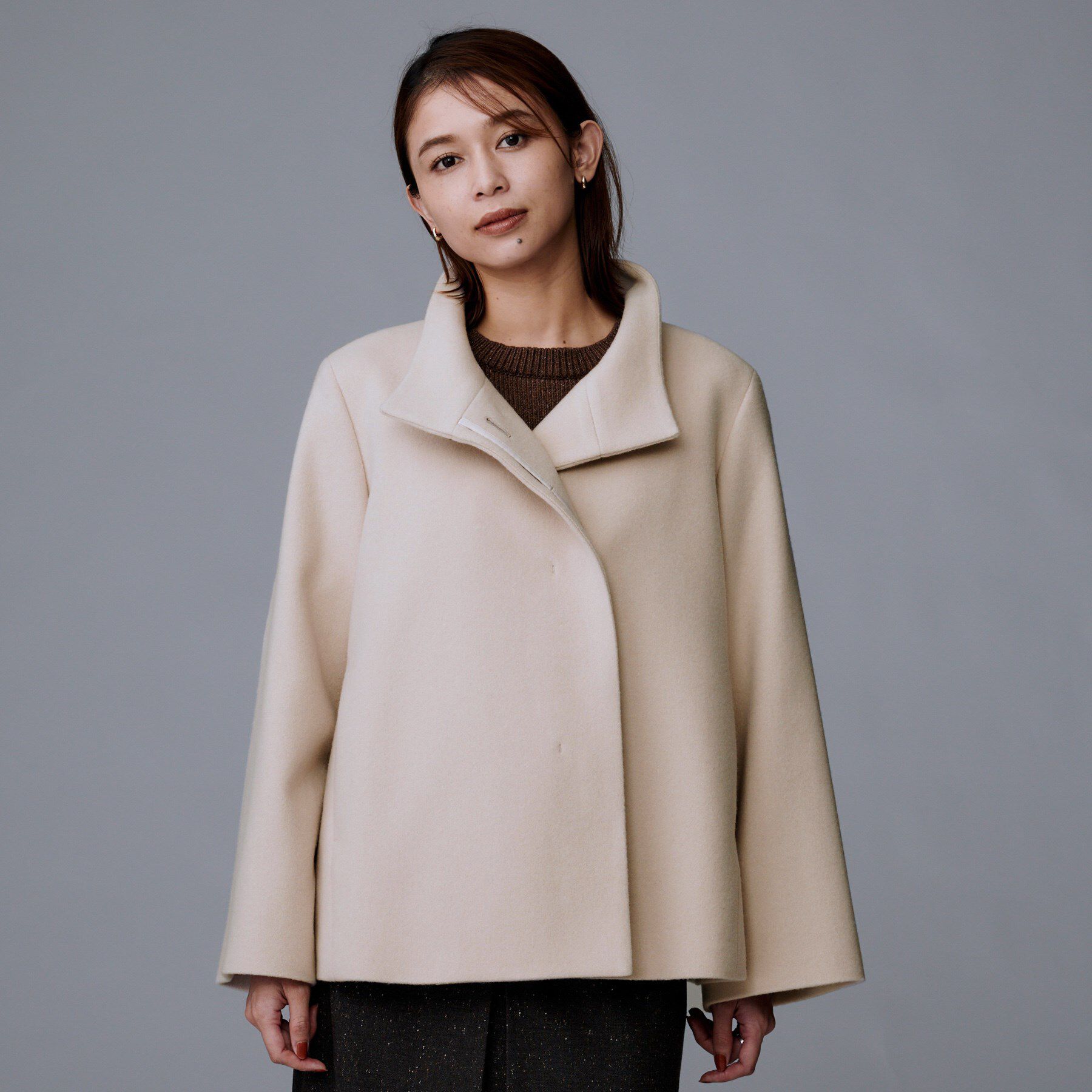 UNTITLED「【着回しが効く／オンオフアウター】ウールショートコート」|その他|