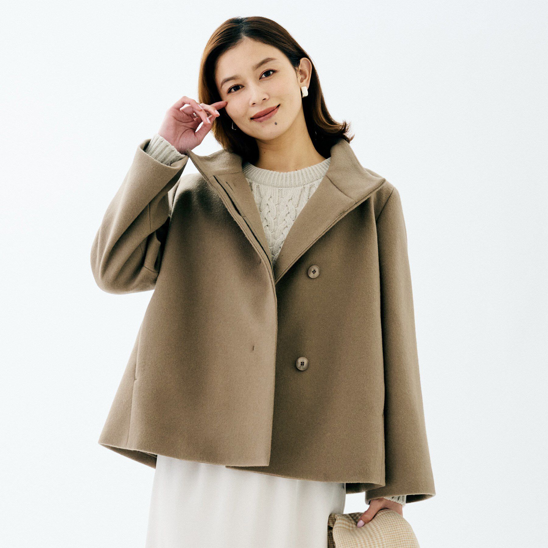 UNTITLED「【着回しが効く／オンオフアウター】ウールショートコート」|その他|