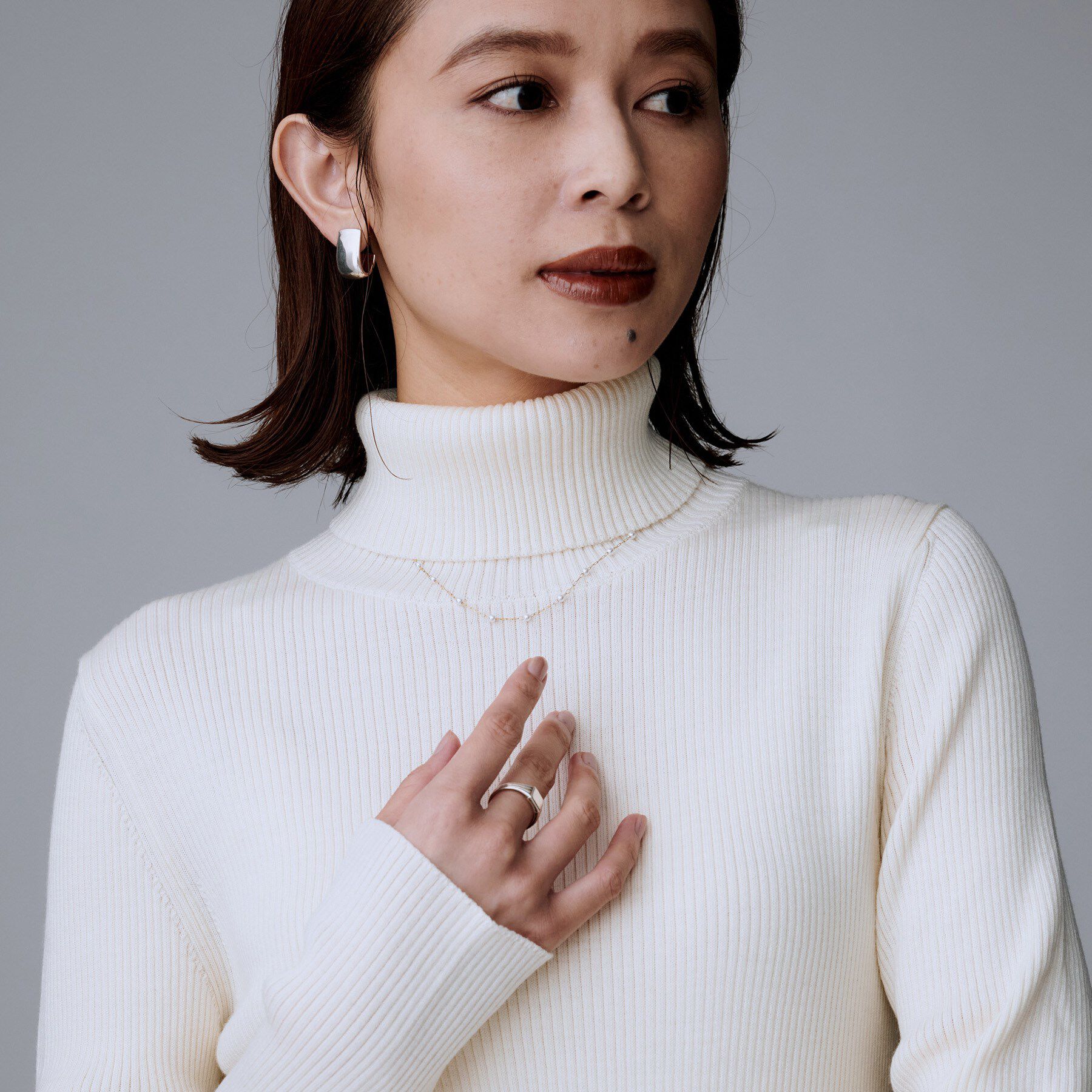 UNTITLED「【ステンレス】MIXレイヤードチェーンネックレス」|ネックレス|