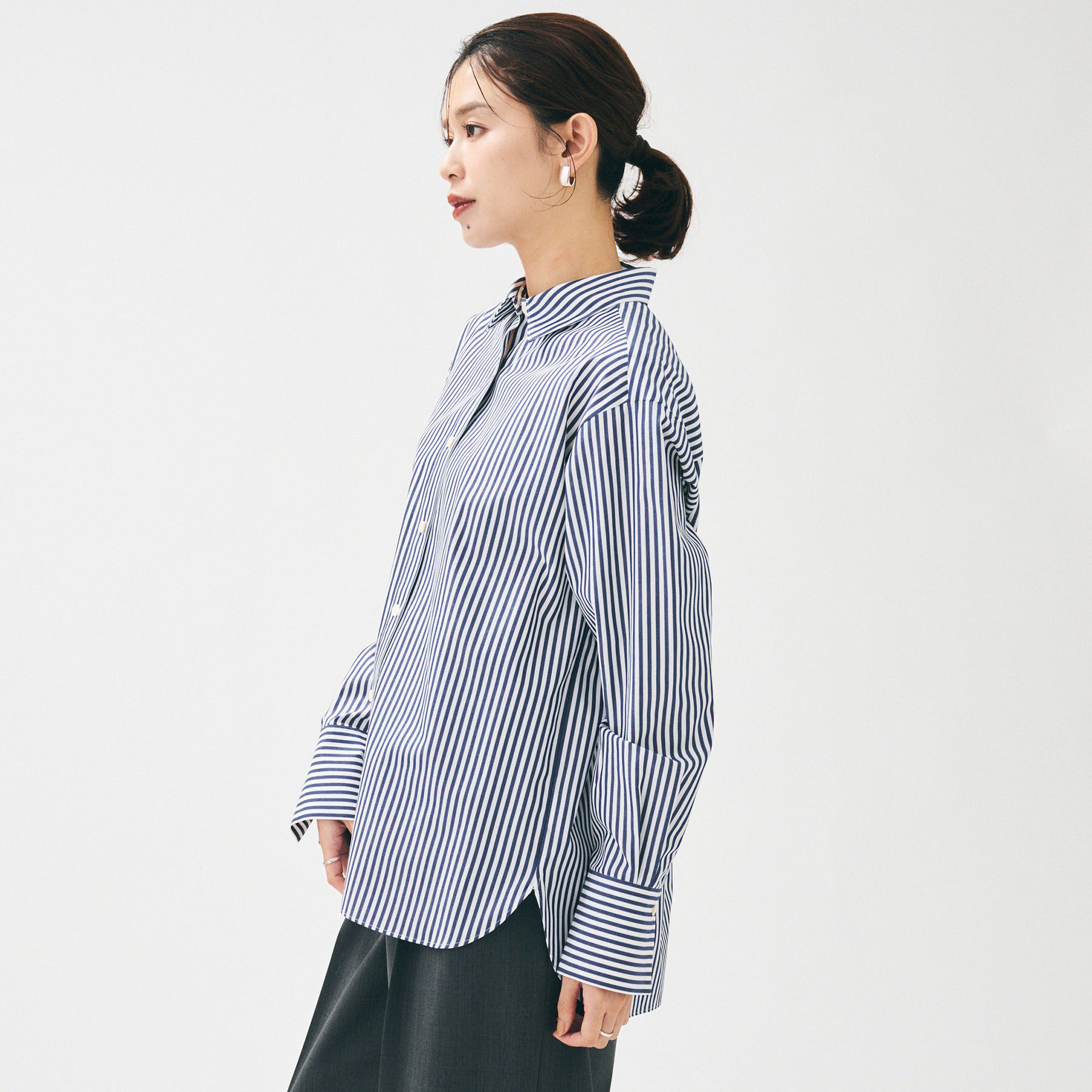 UNTITLED「【重ね着レイヤード/スーツブラウス】ファインブロードベーシックシャツ」|シャツ・ブラウス|