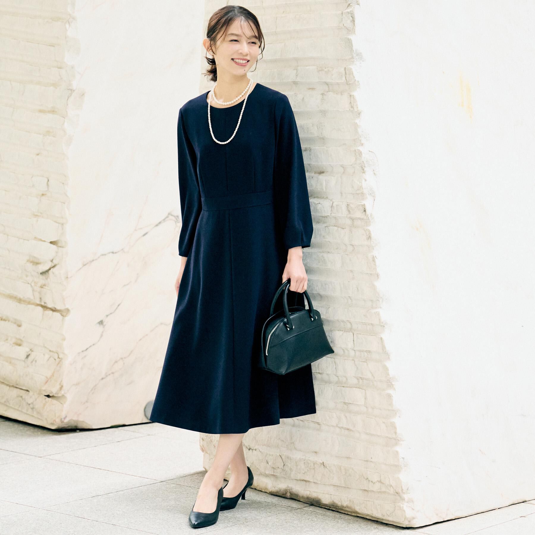 UNTITLED「【洗える/ストレッチ性/フォーマル】フレアワンピース」|ワンピース|