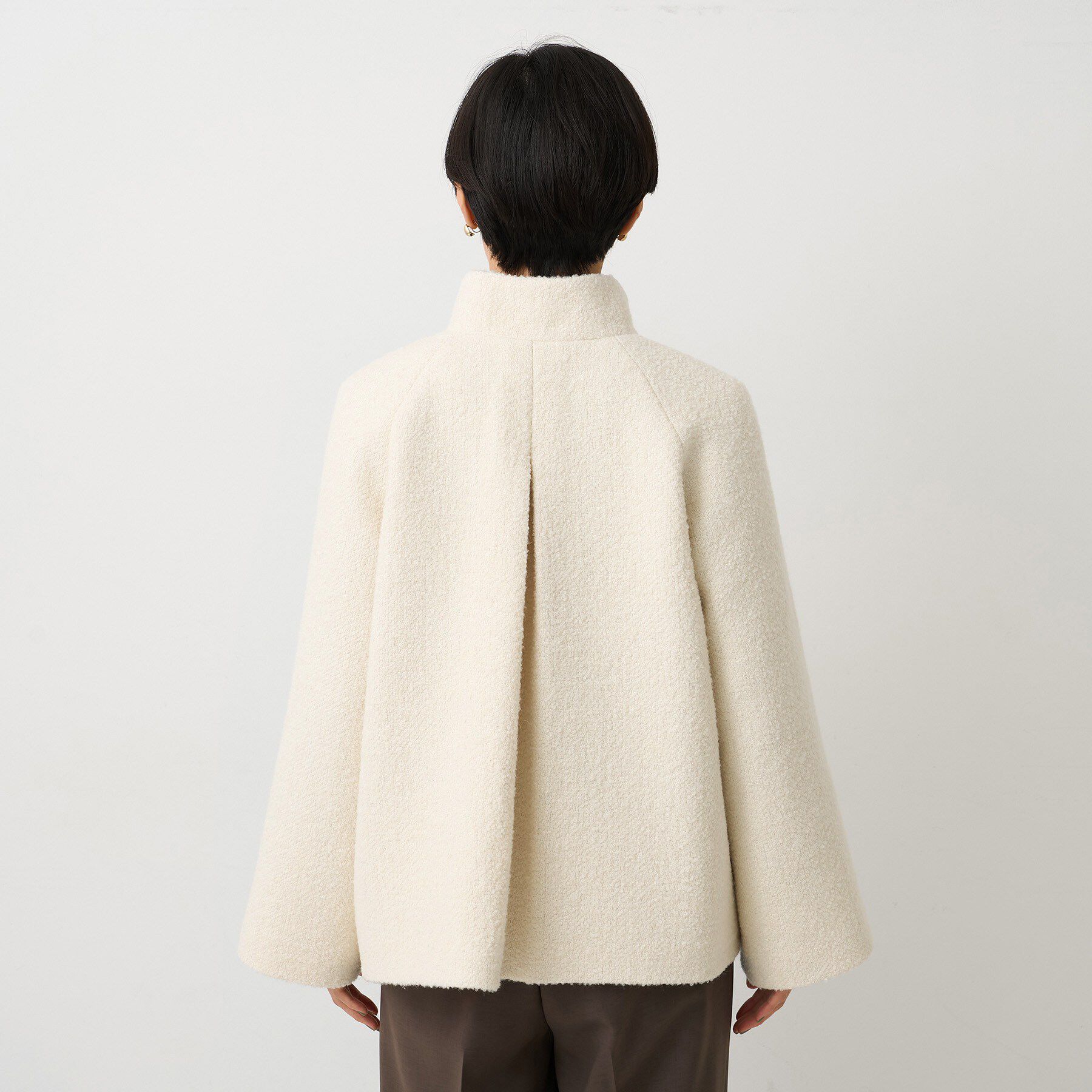 UNTITLED「【ツイード風/スタンドカラー】ファンシーヘリンボンコート」|その他|