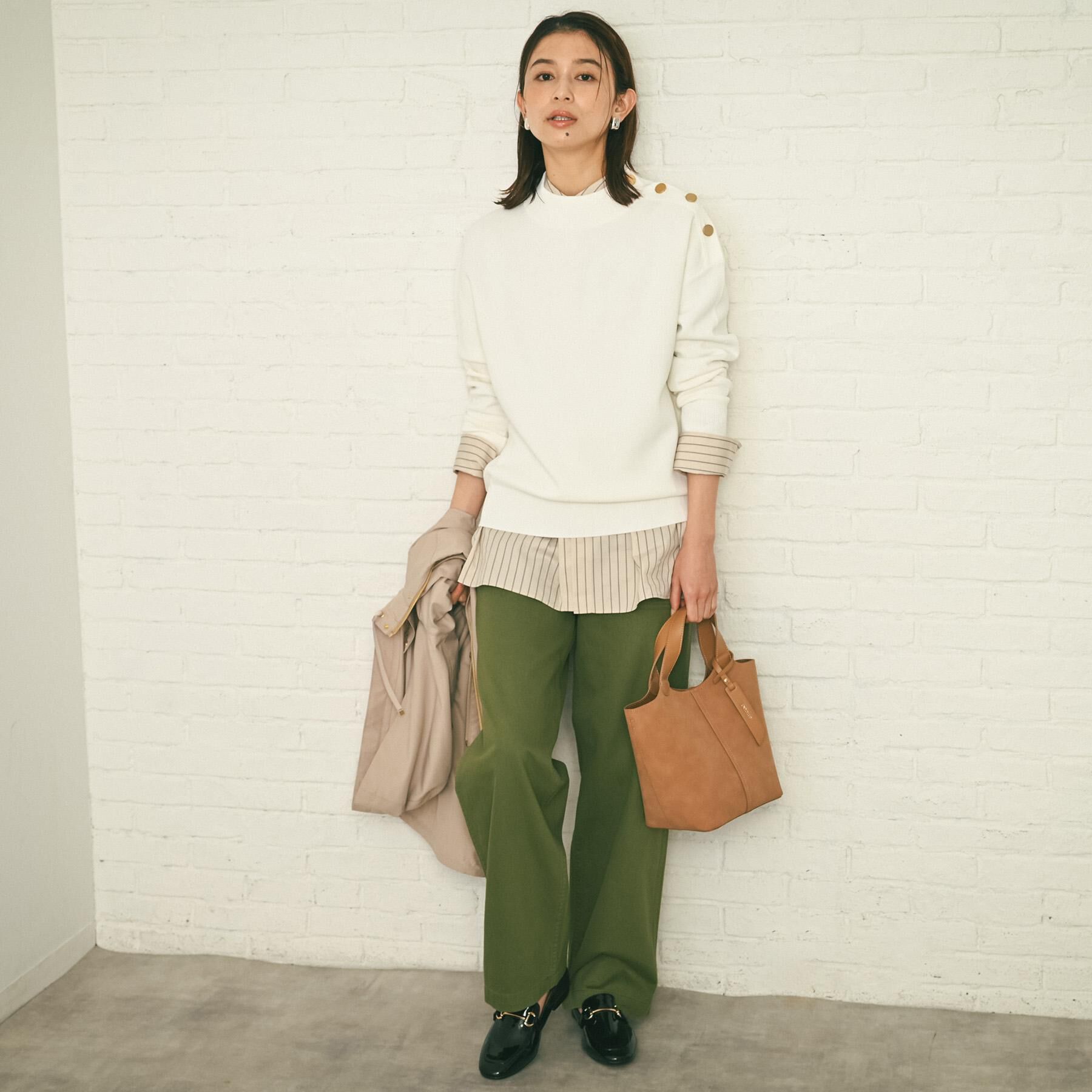 UNTITLED「【コットン100/洗える】サテンベイカーパンツ」|その他|