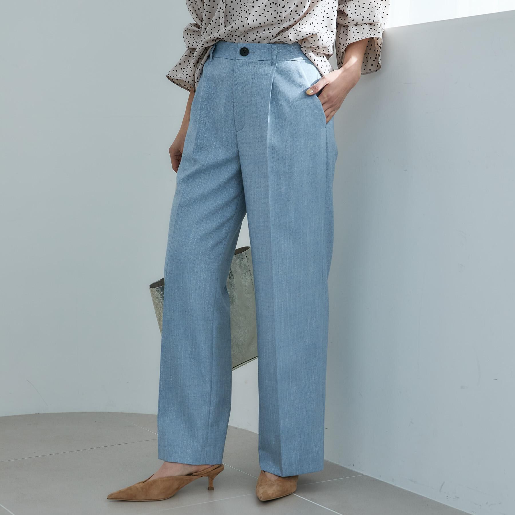 UNTITLED「シャンブレーワイドパンツ」|その他|