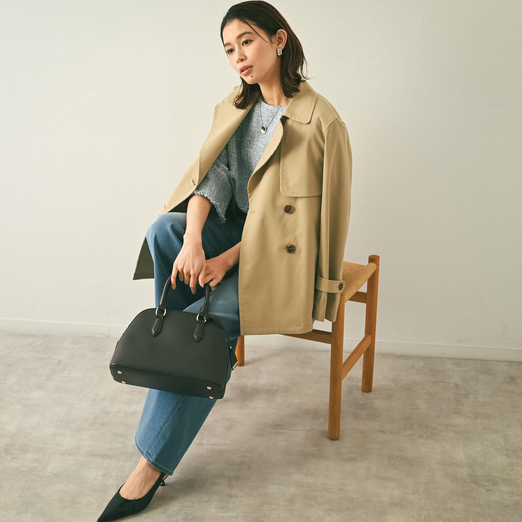 UNTITLED「【洗える】ツイードドルマンブラウス」|シャツ・ブラウス|