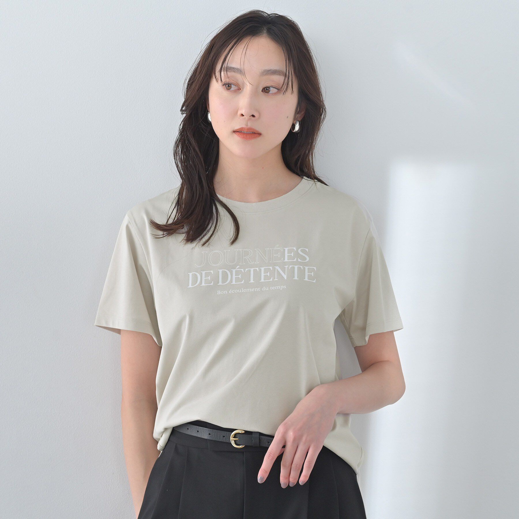 UNTITLED「グラフィックTシャツ」|Tシャツ・カットソー|グレージュ(150)