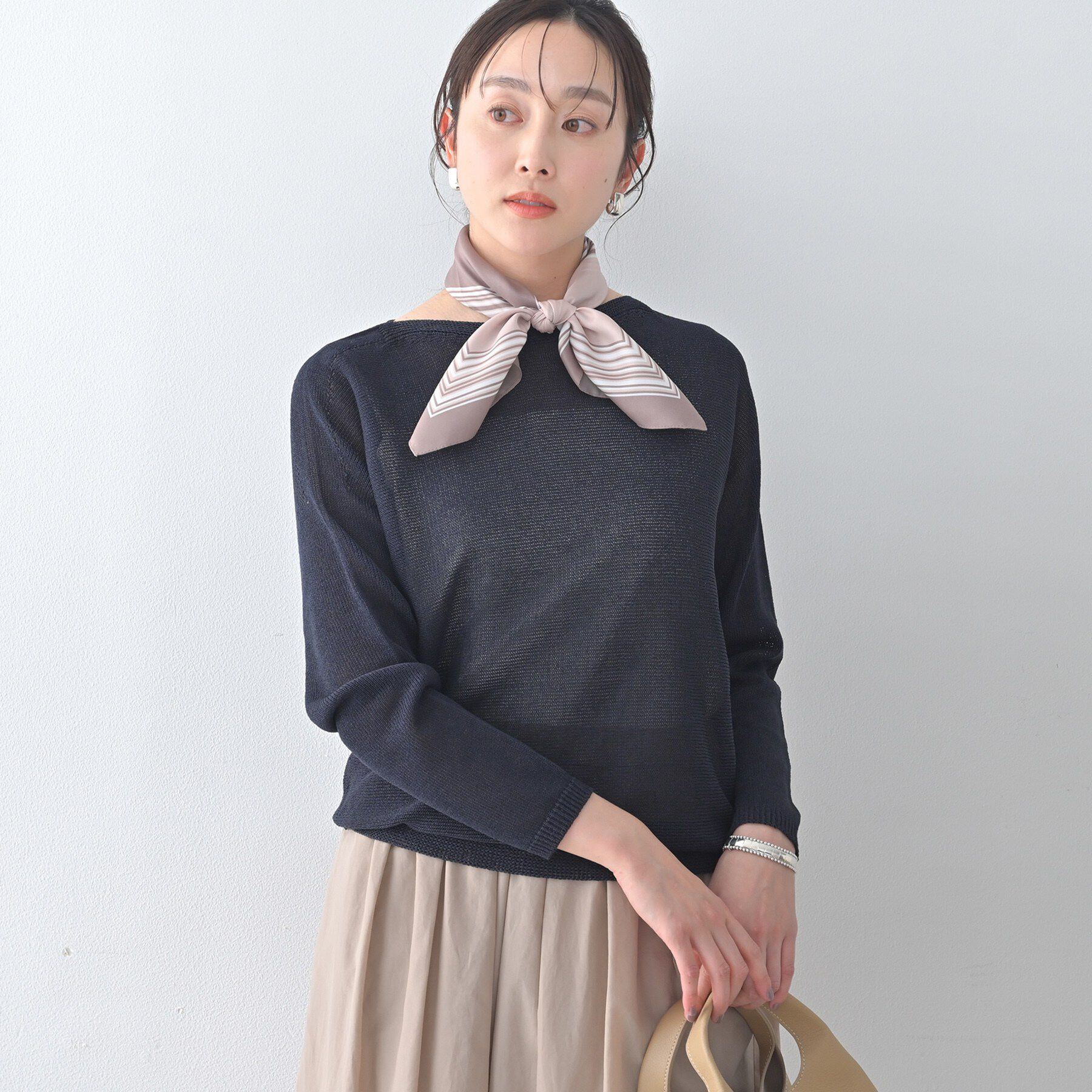 UNTITLED「ドライタッチボートネックニット」|ニット・セーター|