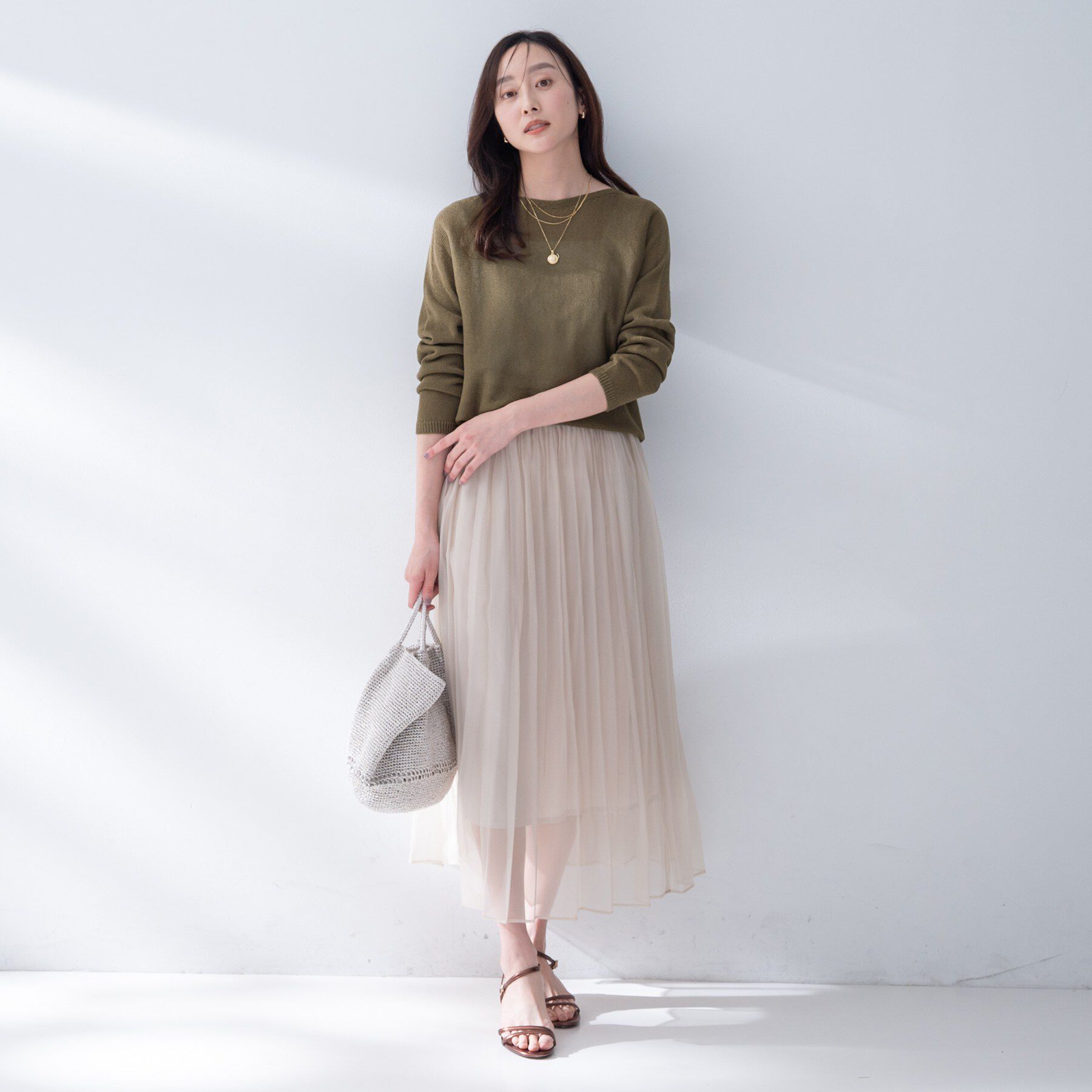 UNTITLED「ドライタッチボートネックニット」|ニット・セーター|