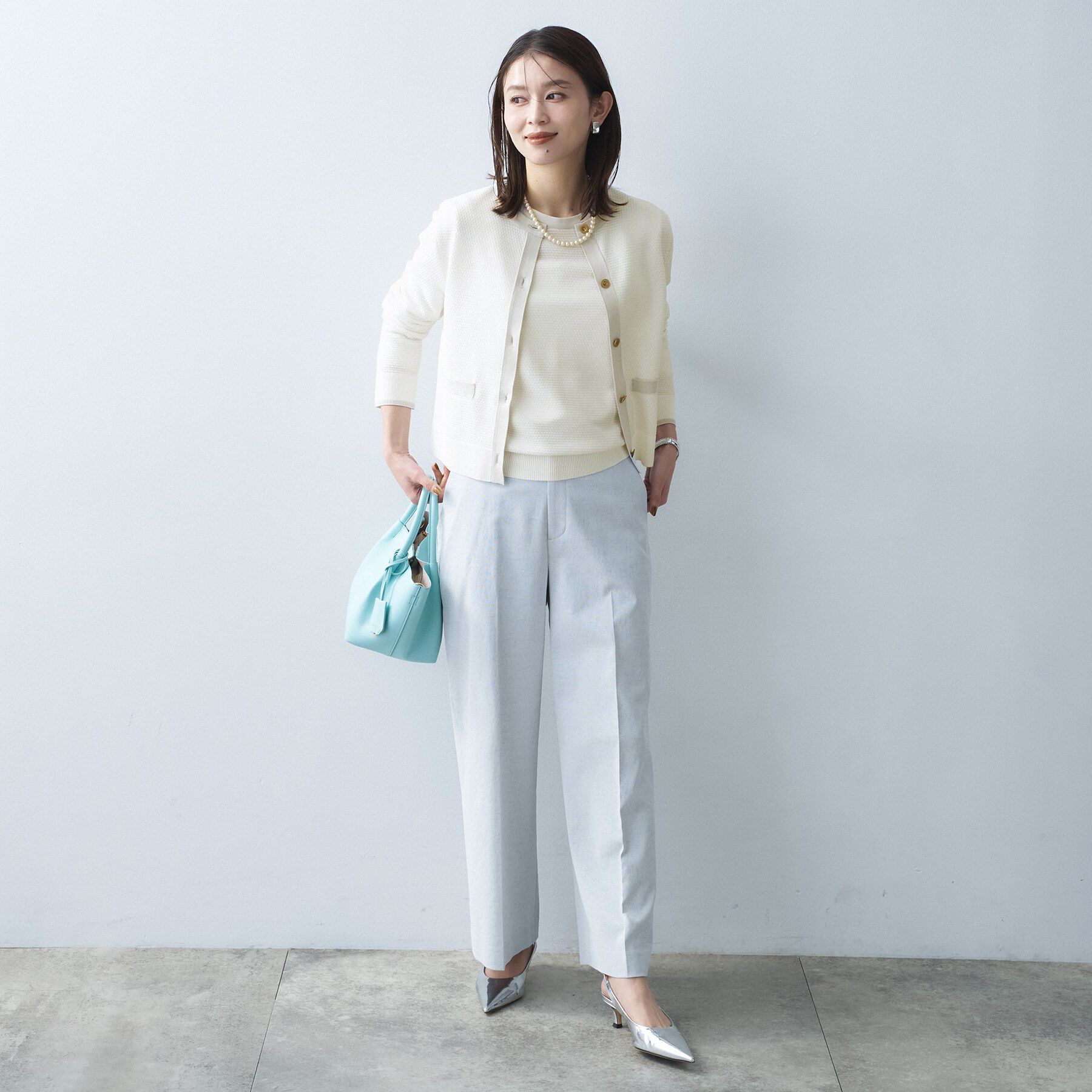 UNTITLED「配色ハイゲージニットカーディガン」|カーディガン|