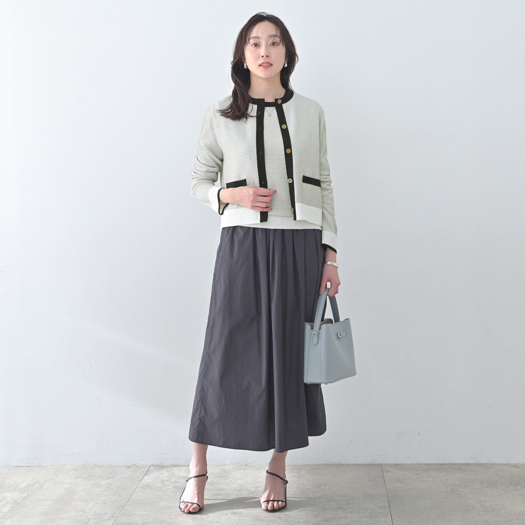 UNTITLED「配色ハイゲージニットカーディガン」|カーディガン|