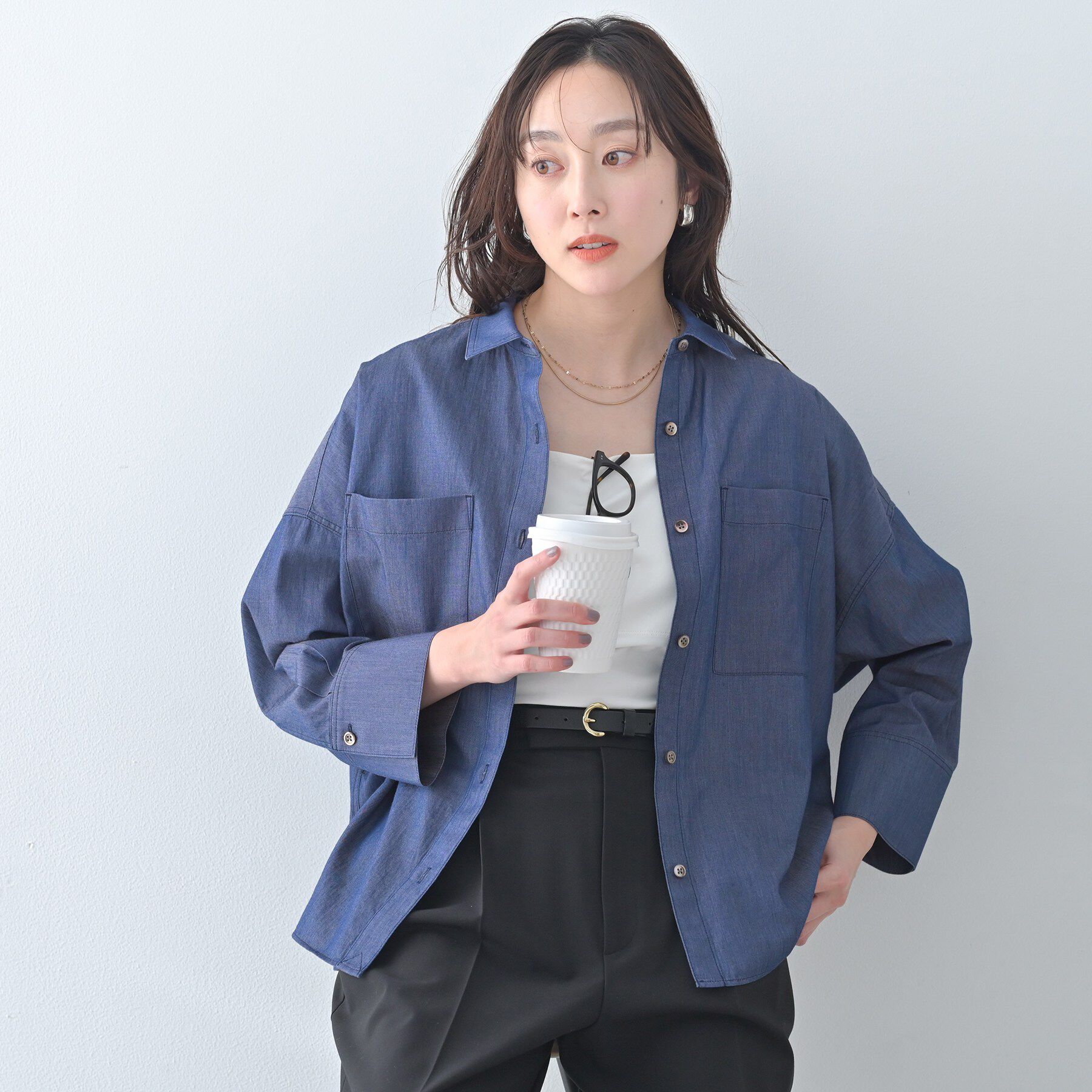 UNTITLED「エアリーデニムシャツ」|シャツ・ブラウス|